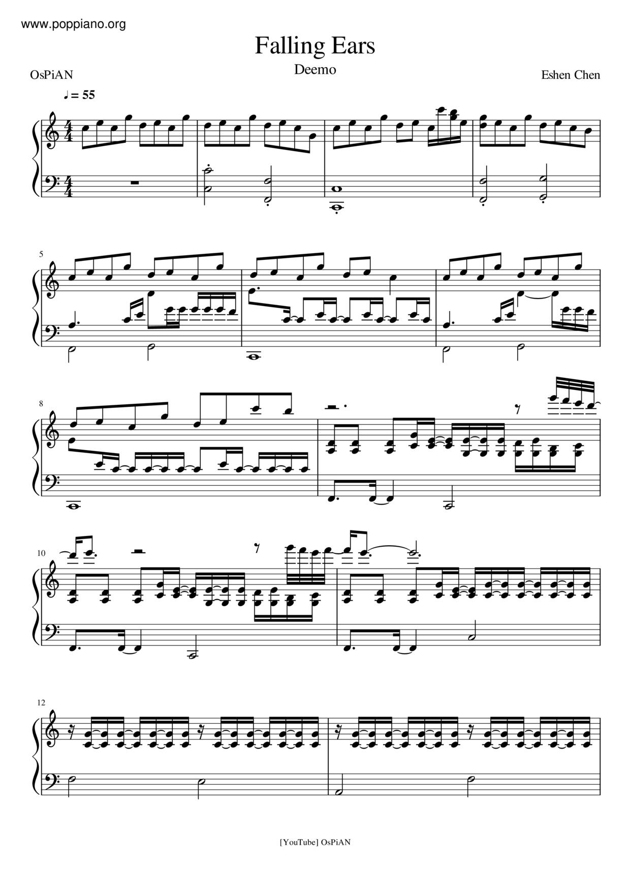 Deemo - Falling Ears Score