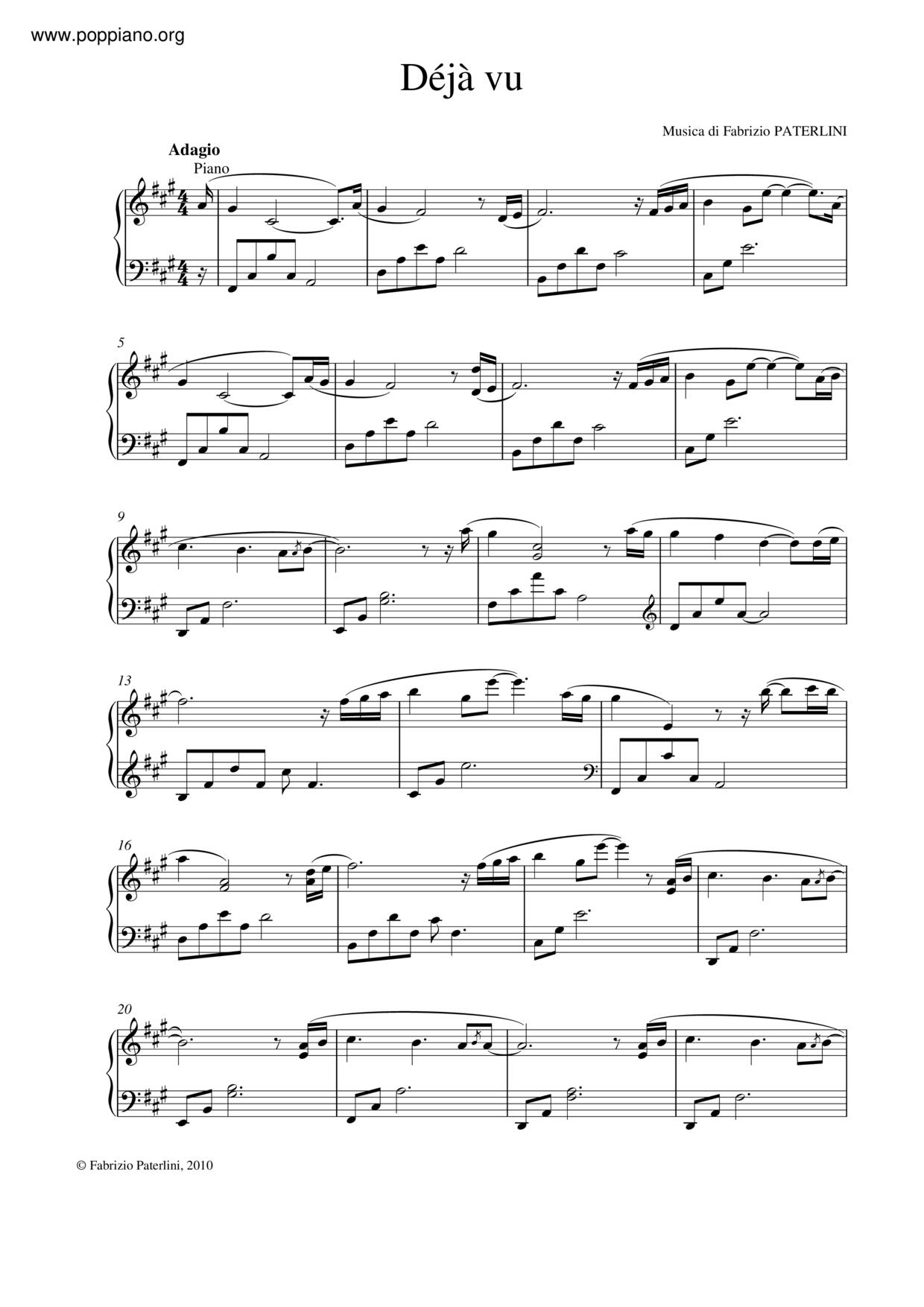 Déjà vu Score