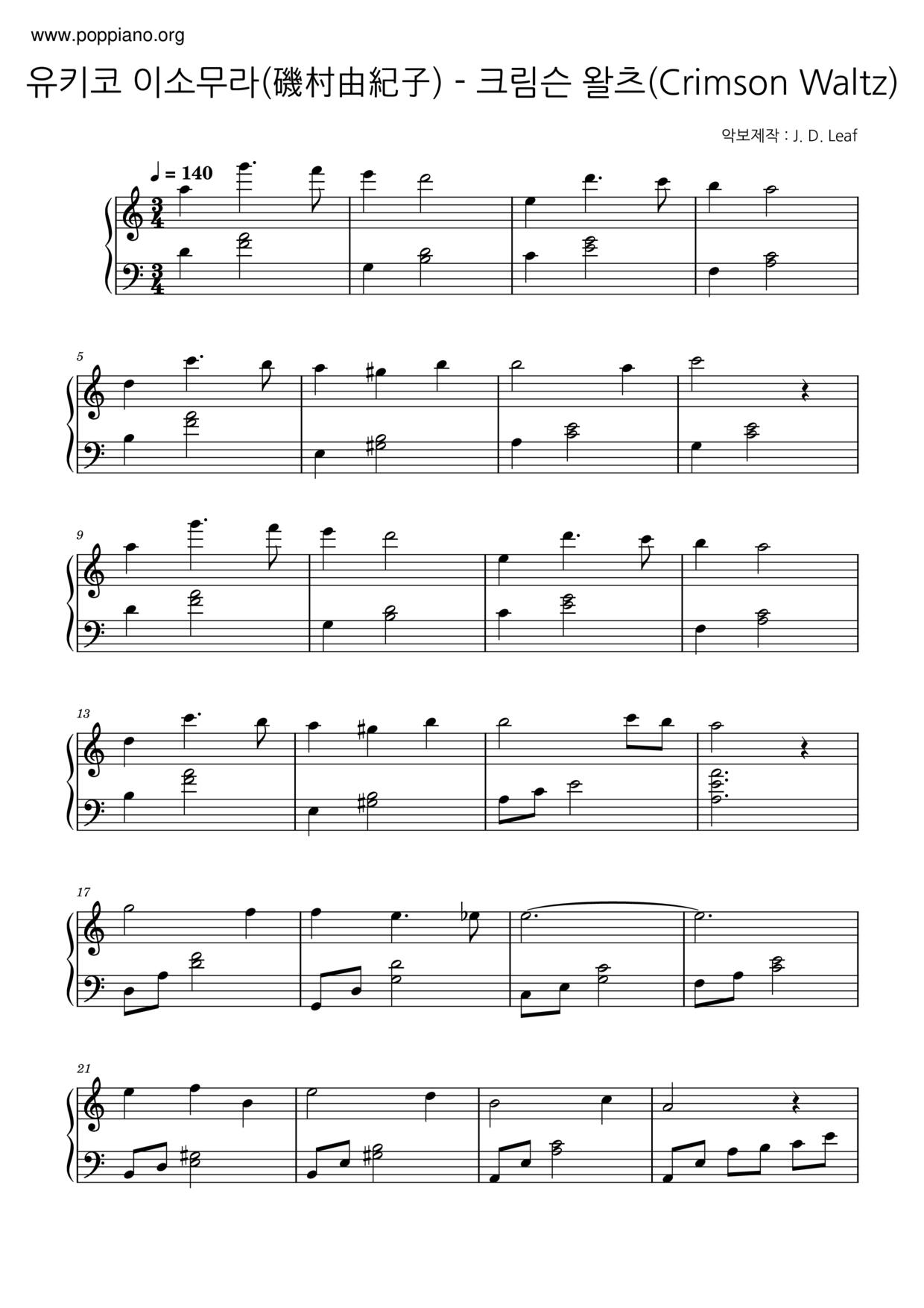 Crimson Waltz Score