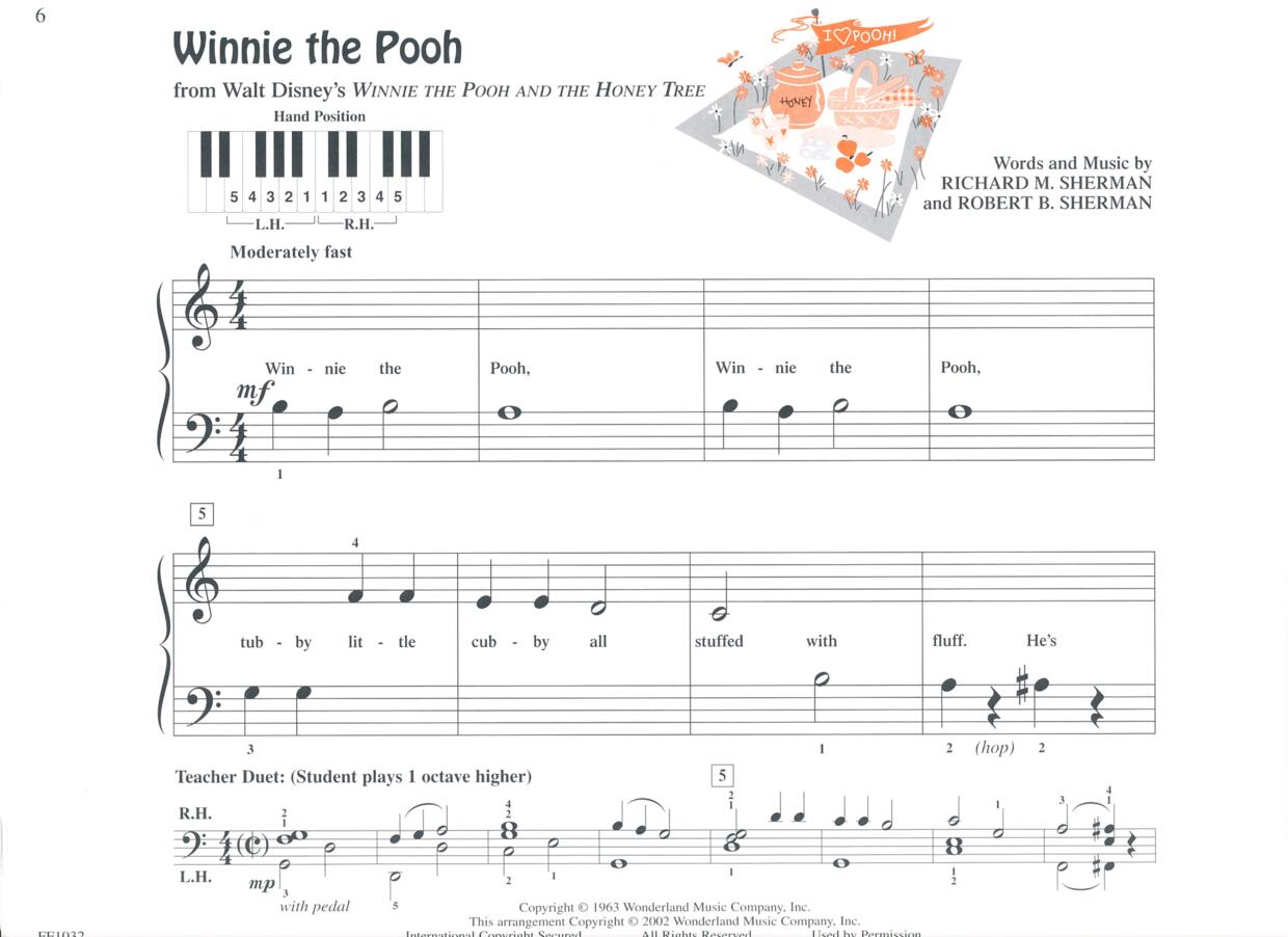 Winnie The Poohピアノ譜