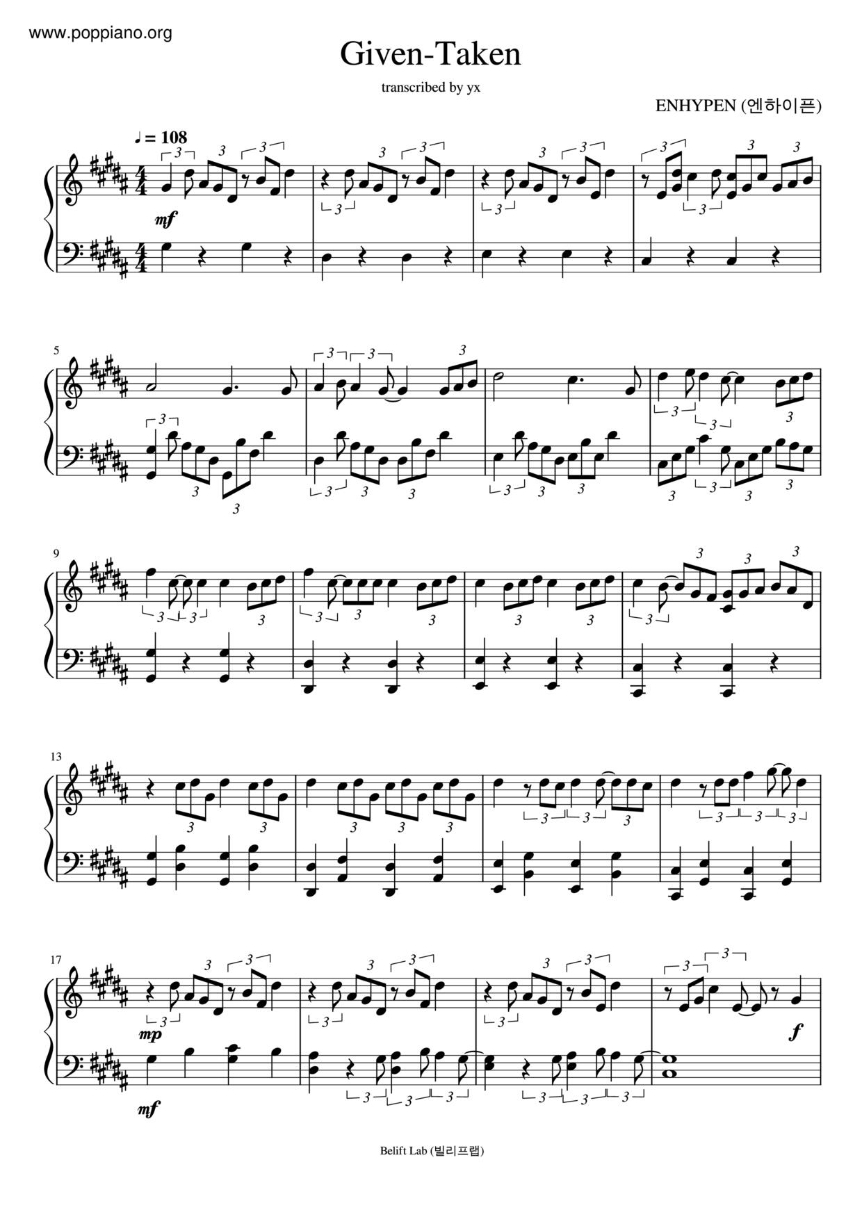 Given-Taken Score