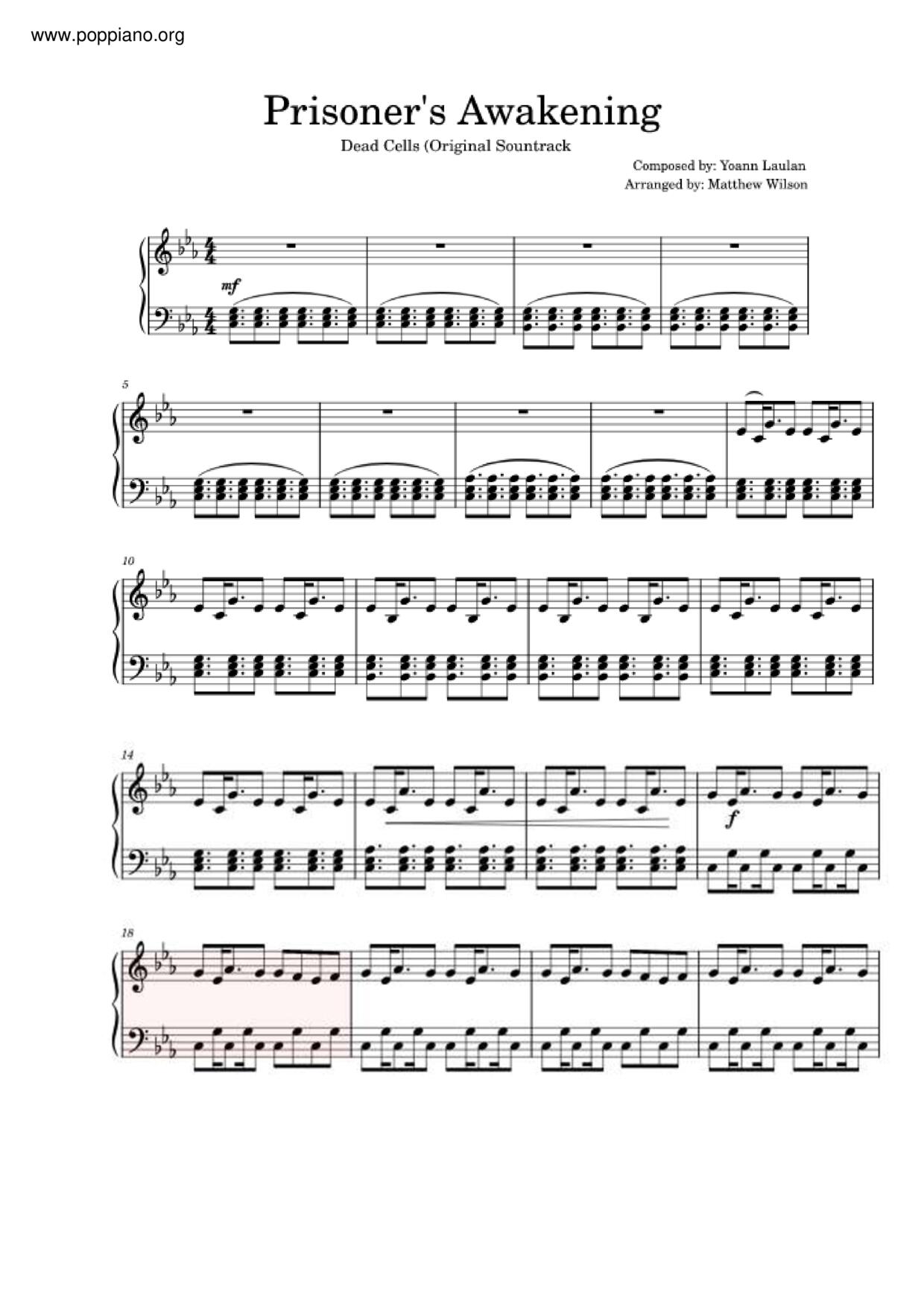 Prisoner's Awakening Score