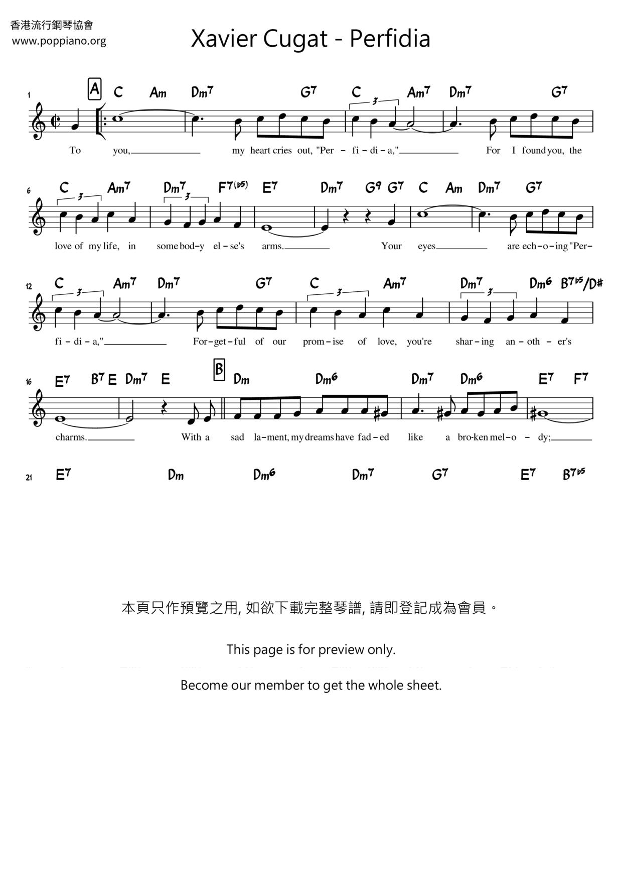 Perfidia Score