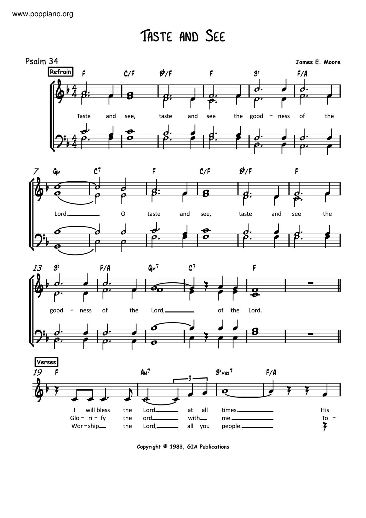 Spiritual Taste And See Psalm 34 Sheet Music Pdf Free Score Download spiritual-taste-and-see-psalm-34-sheet-music-pdf-free-score-download