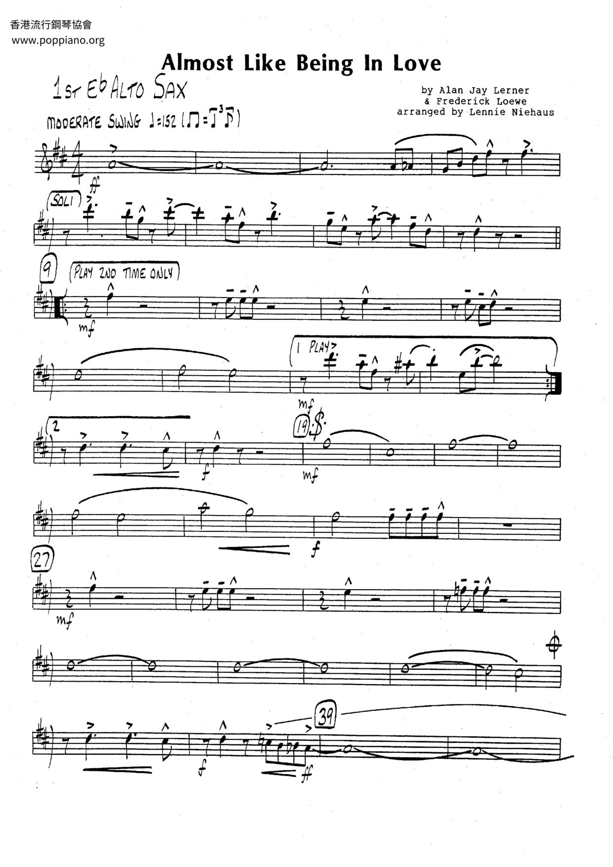  Frank Sinatra Almost Like Being In Love pdf PDF 