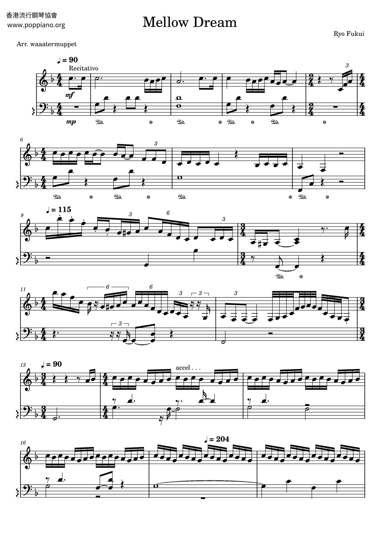 Mellow Dream Score