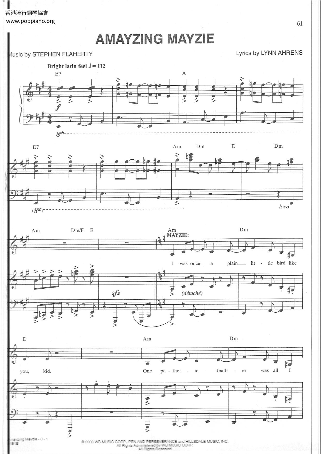 Amazing Mayzie Score