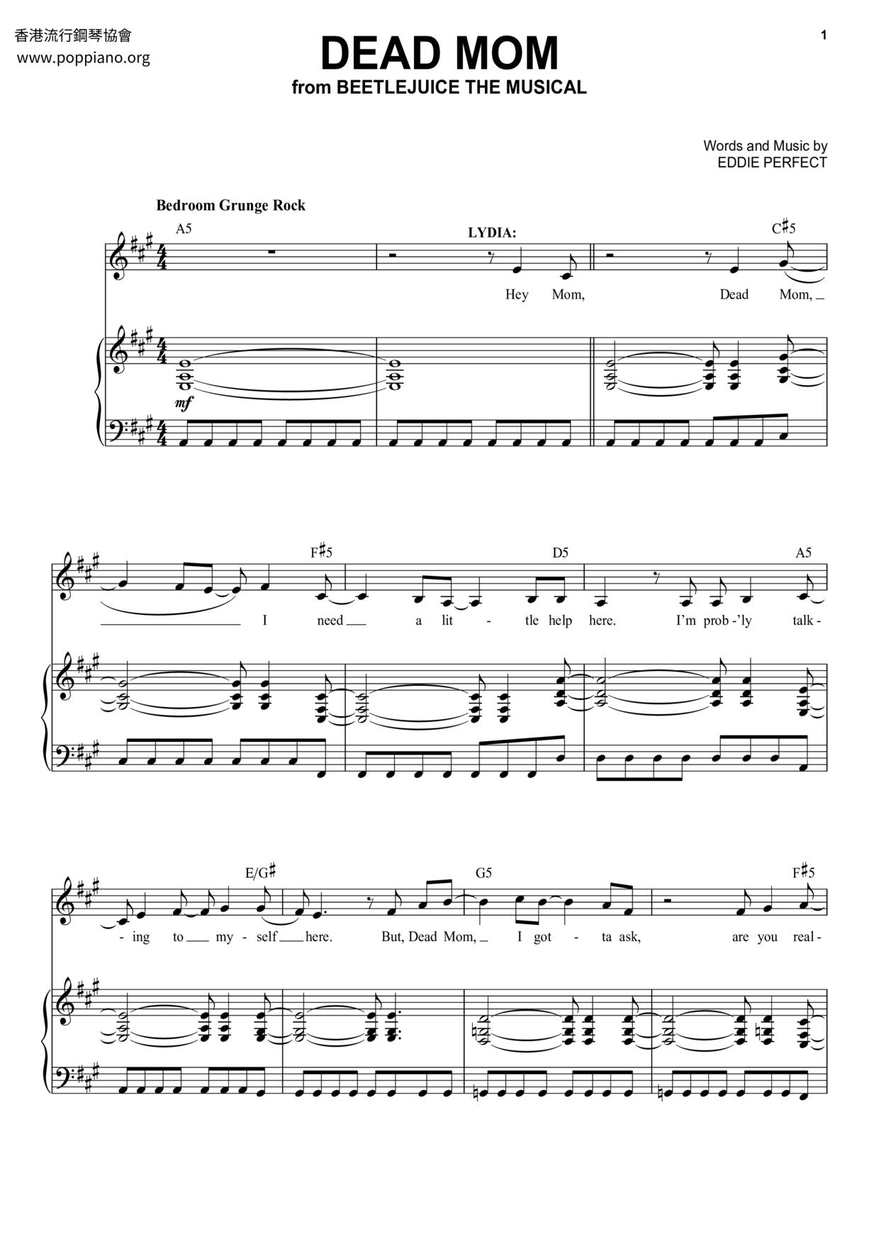 Beetlejuice - Dead Mom Score