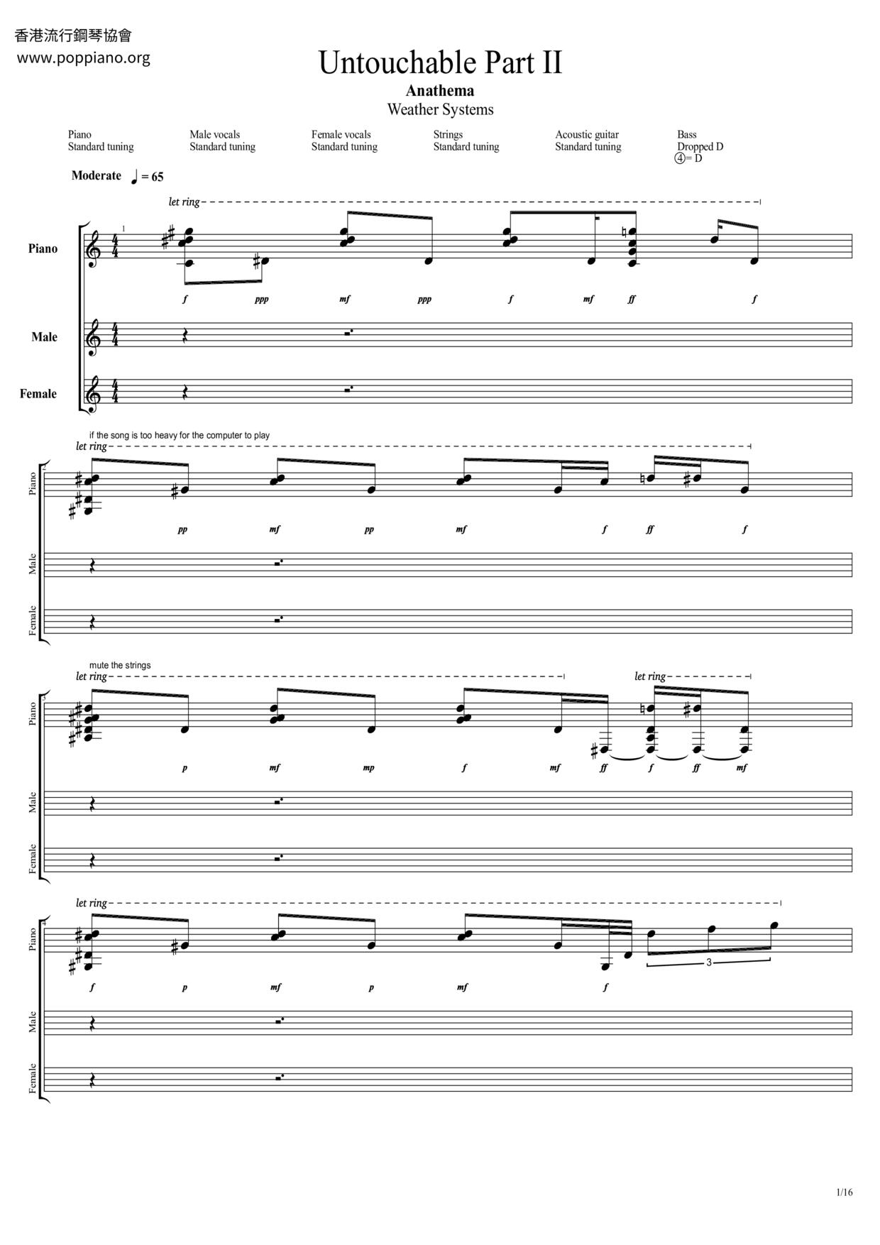 Untouchable Part. II Score