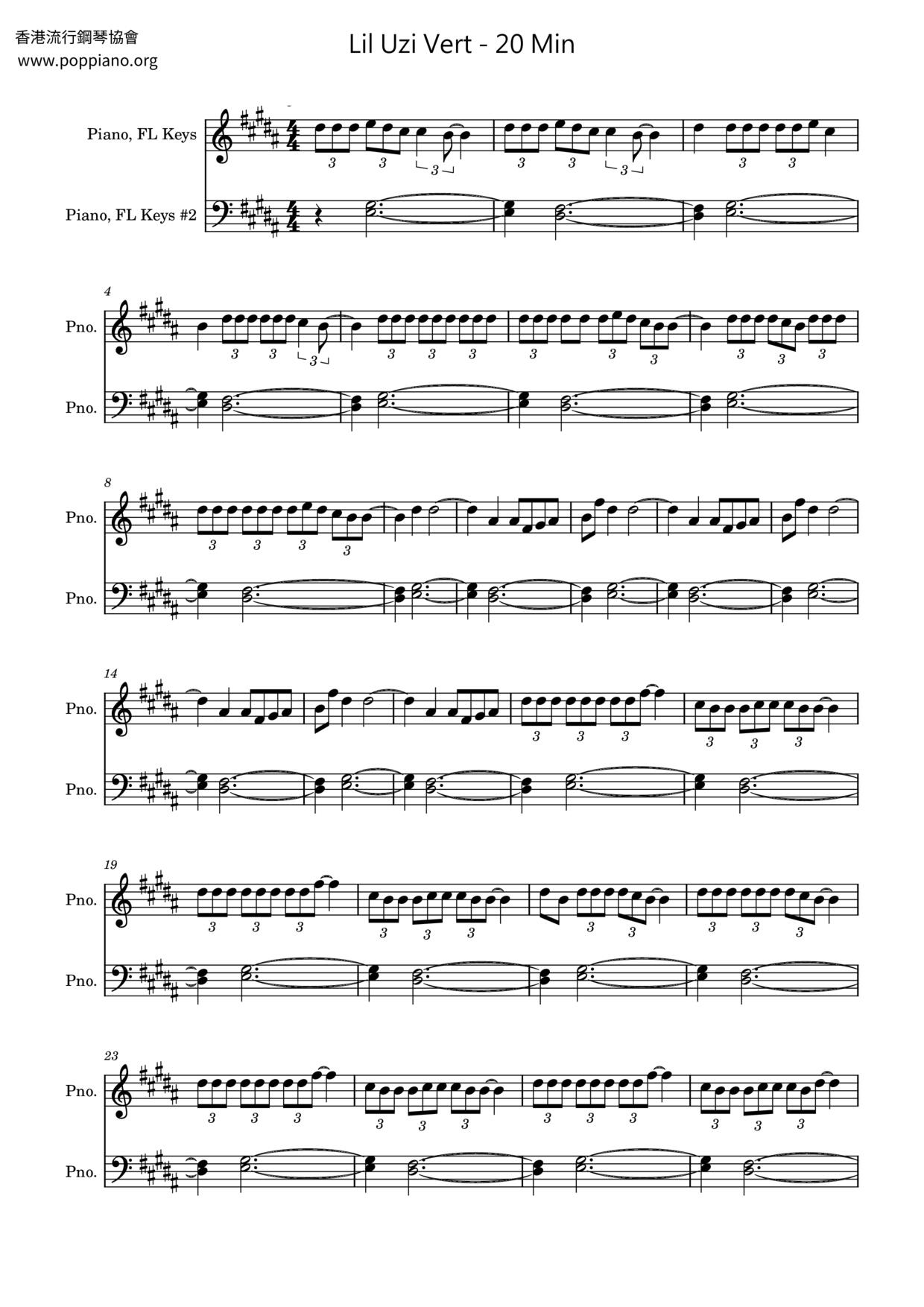 20 Min琴譜