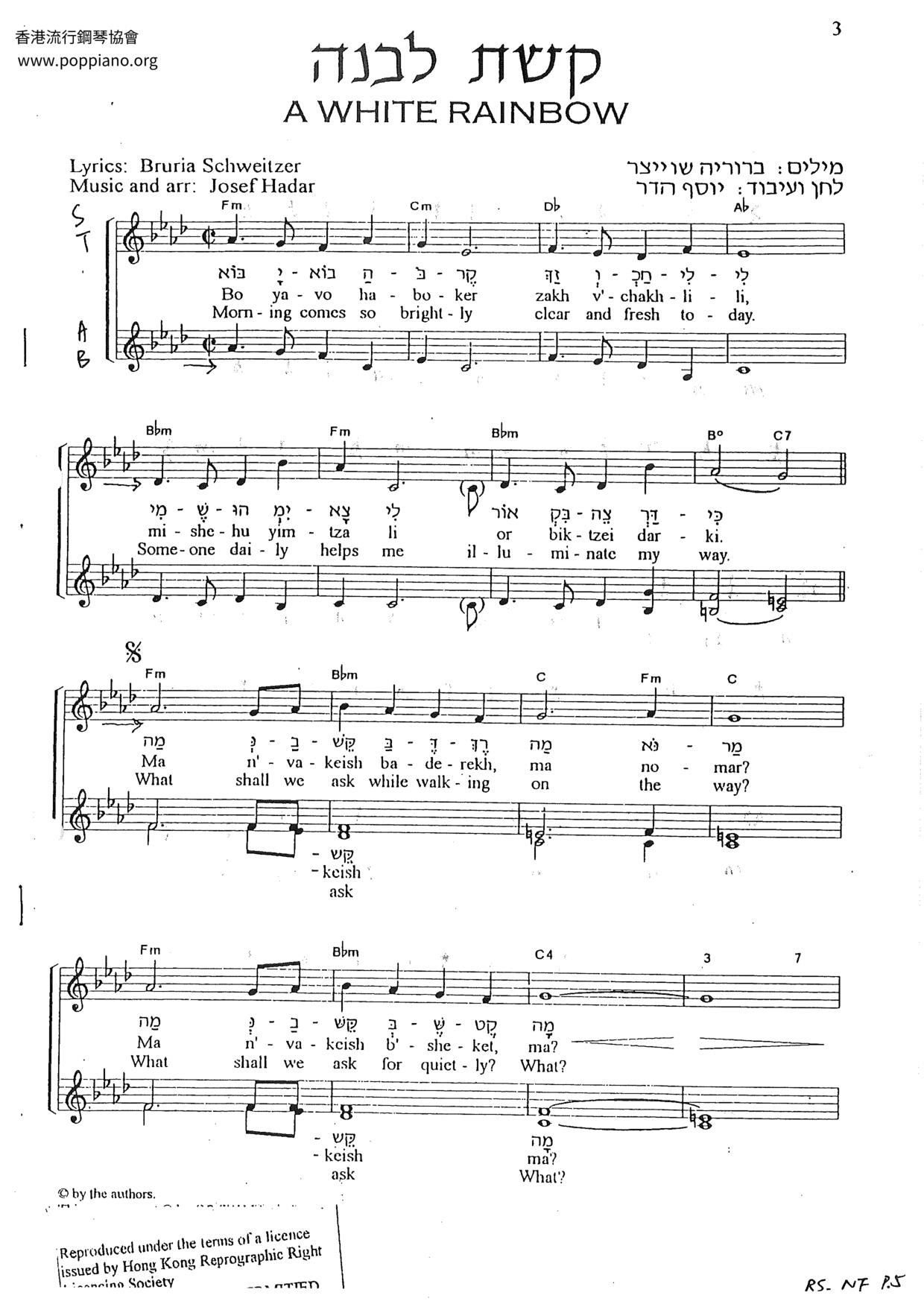 A White Rainbow琴谱