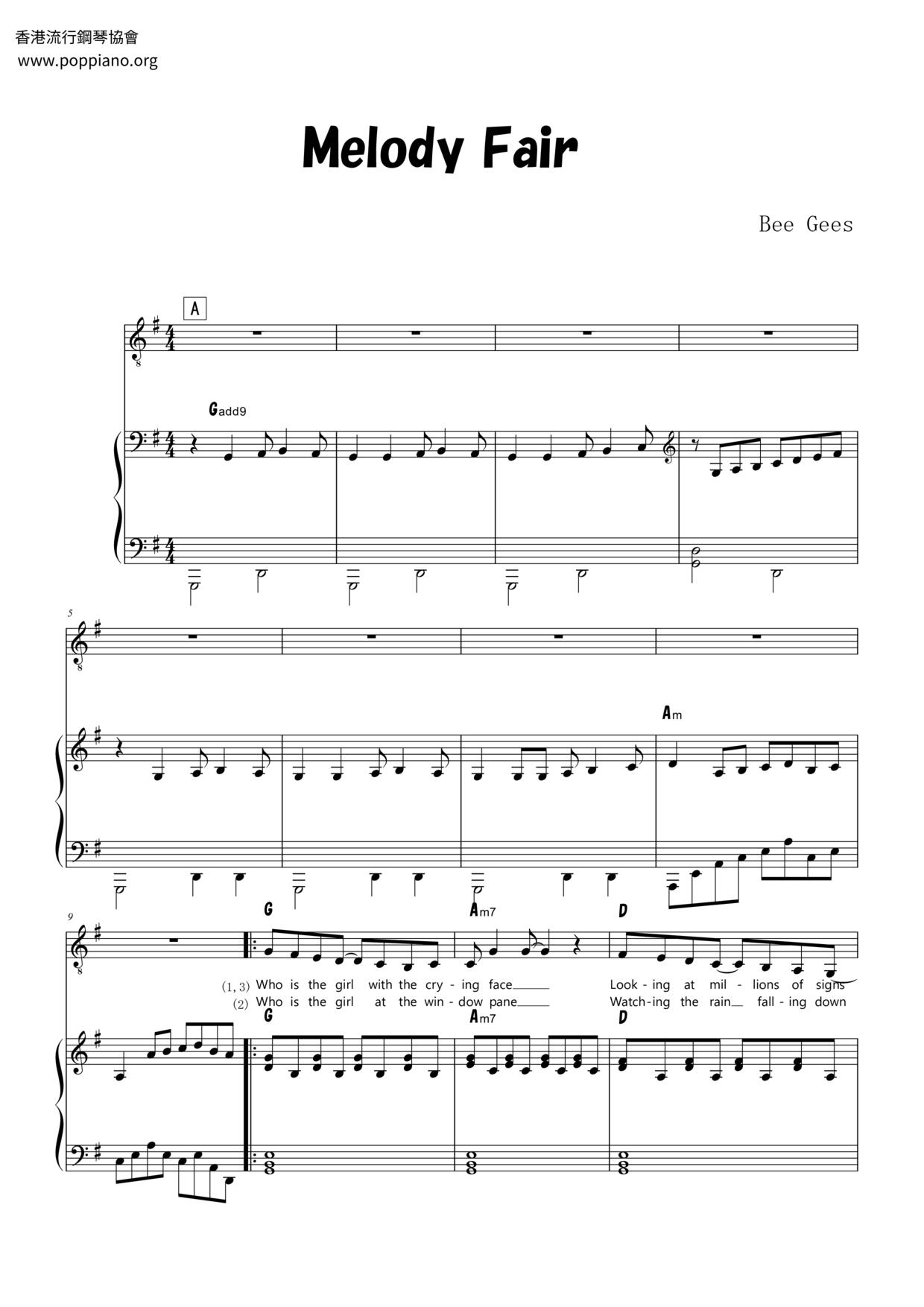 Melody Fair Score