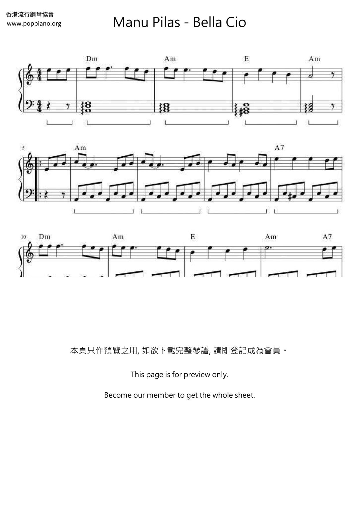 Bella Cio Score