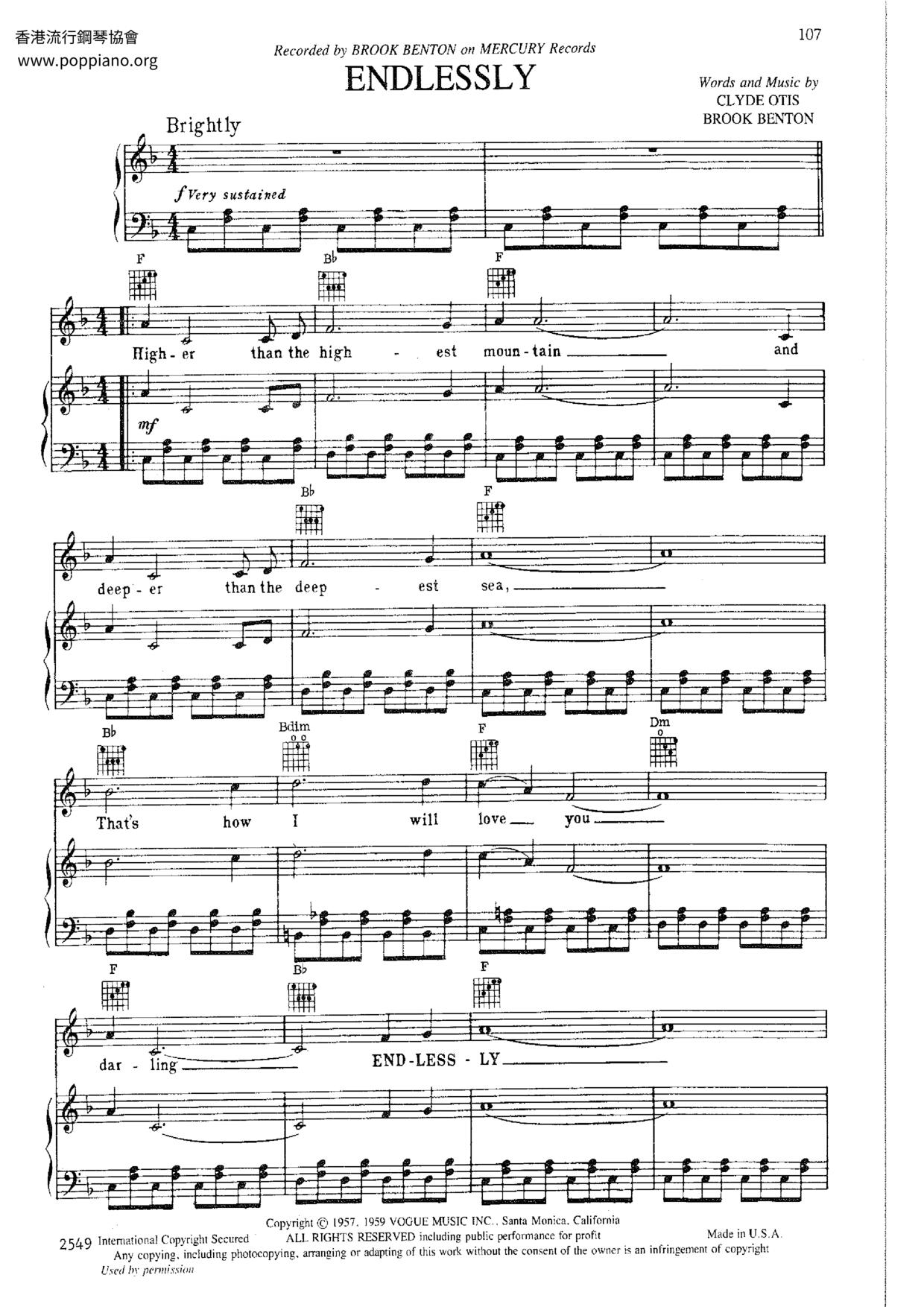 Endlessly Score
