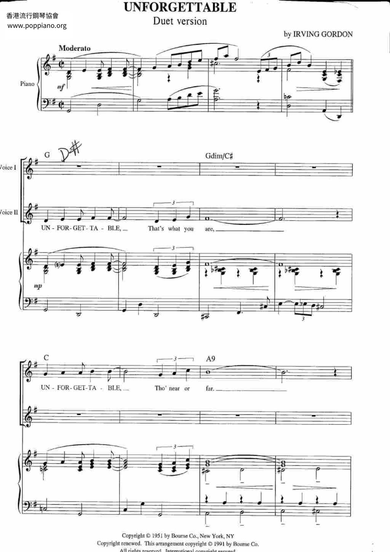 Unforgettable Score
