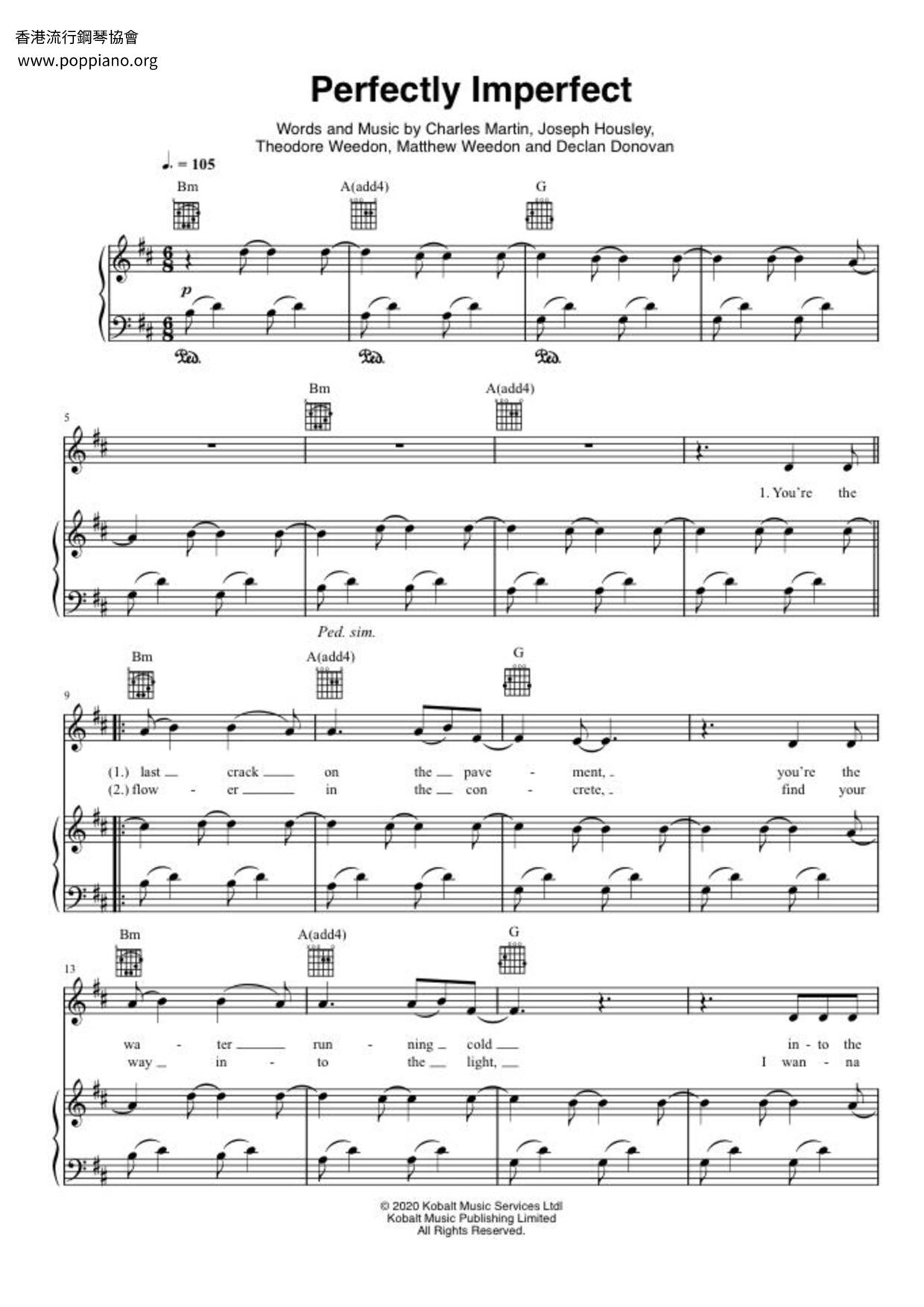 Perfectly Imperfect Score