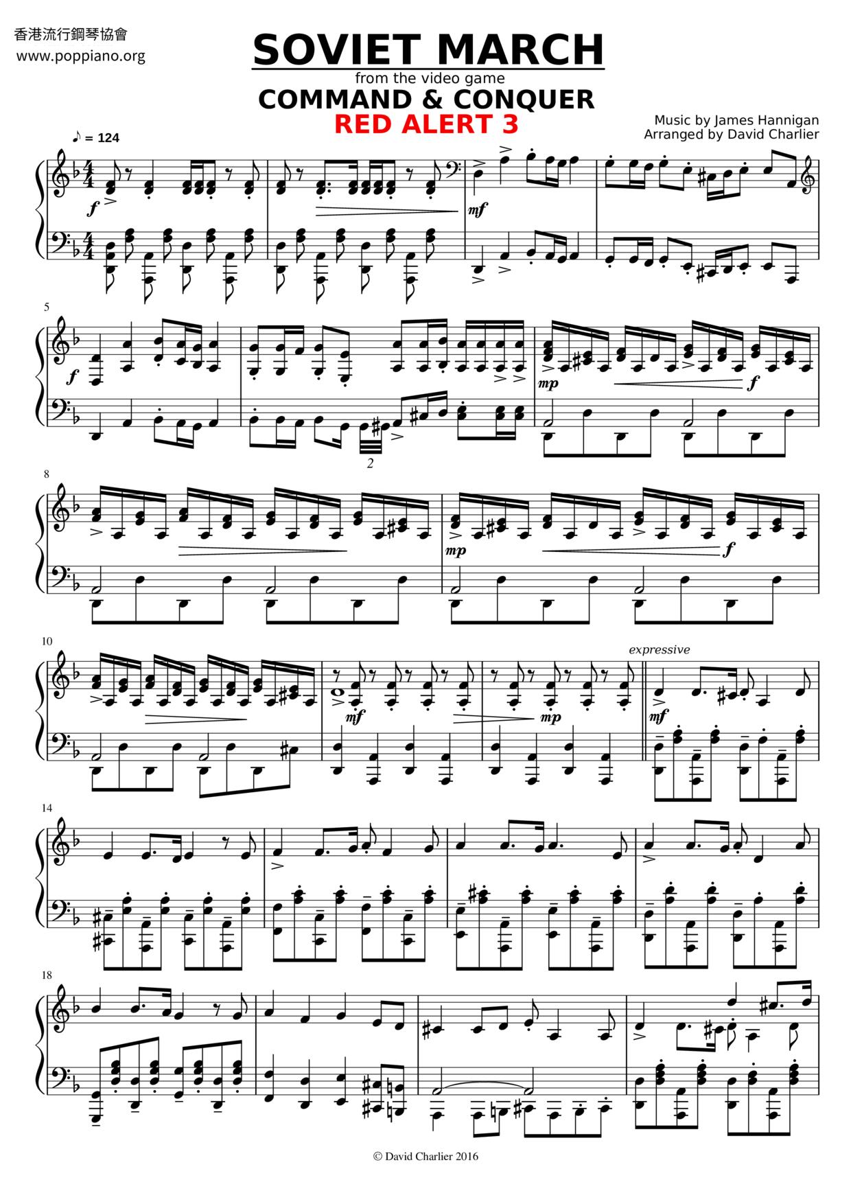 Soviet March Score