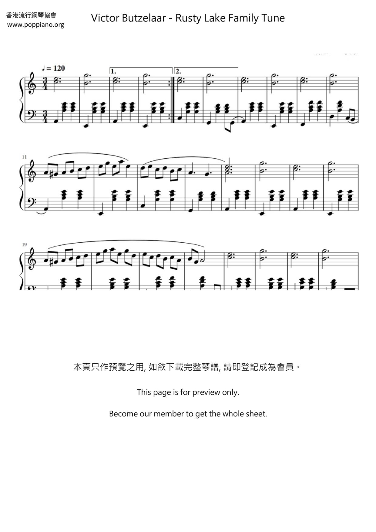 Rusty Lake Family Tune Score