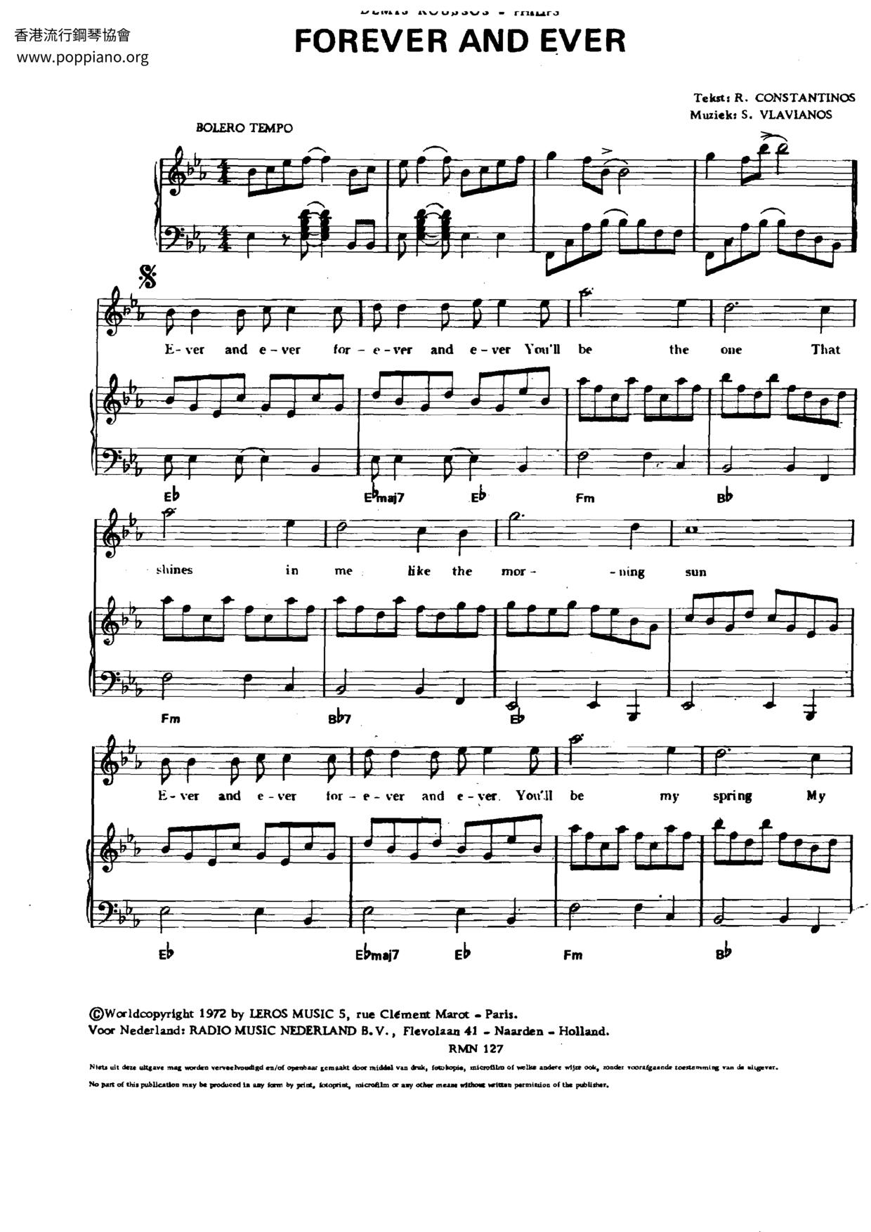 Forever And Ever Score