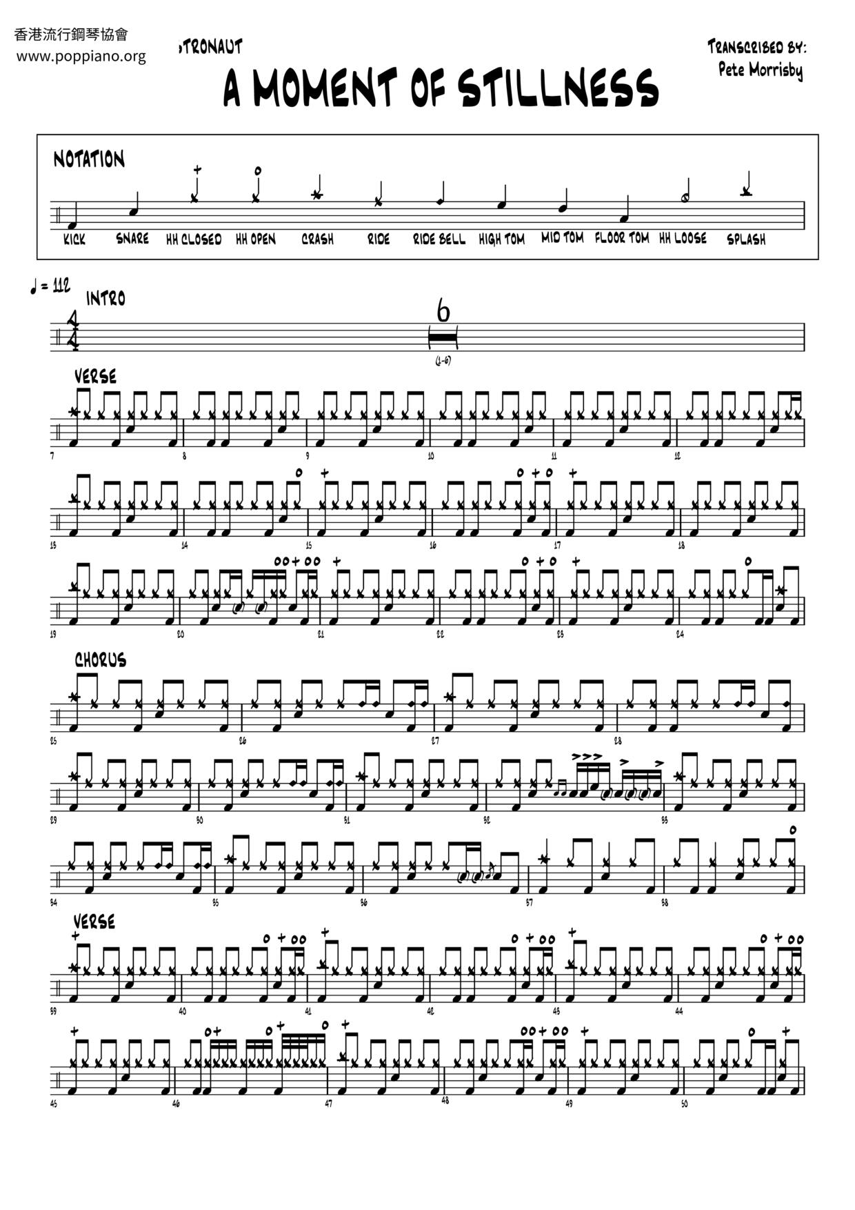 A Moment Of Stillness Score