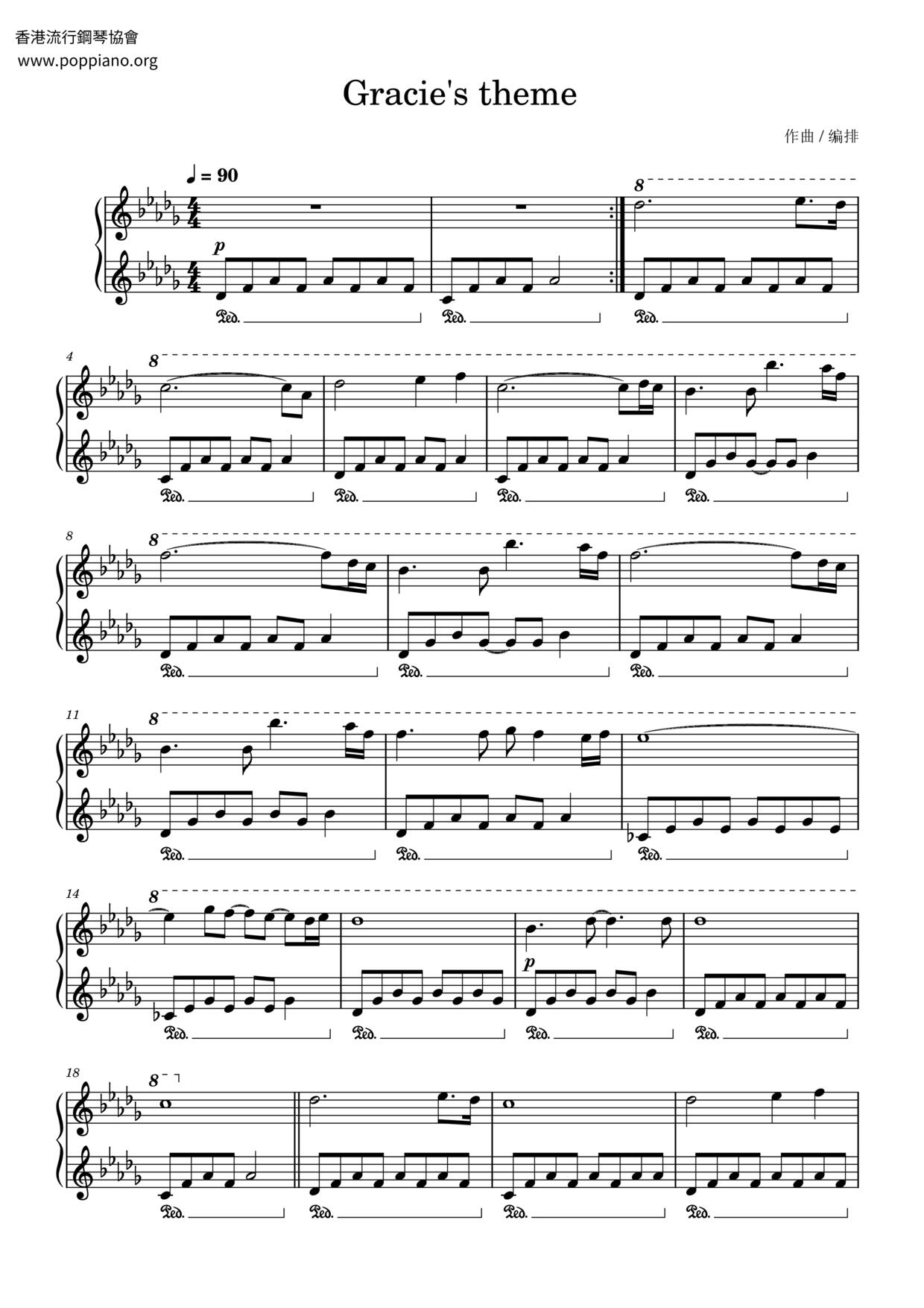 Gracie's Theme Score