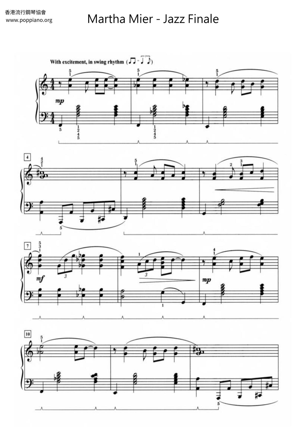 Jazz Finale Score
