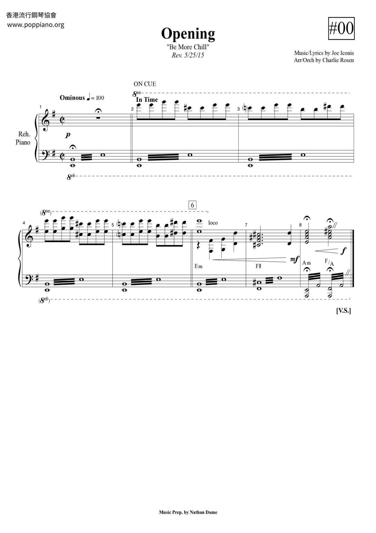 Be More Chill 241 pages Score