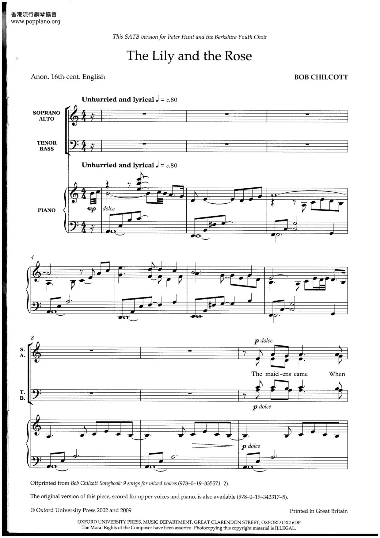 The Lily And The Rose Score
