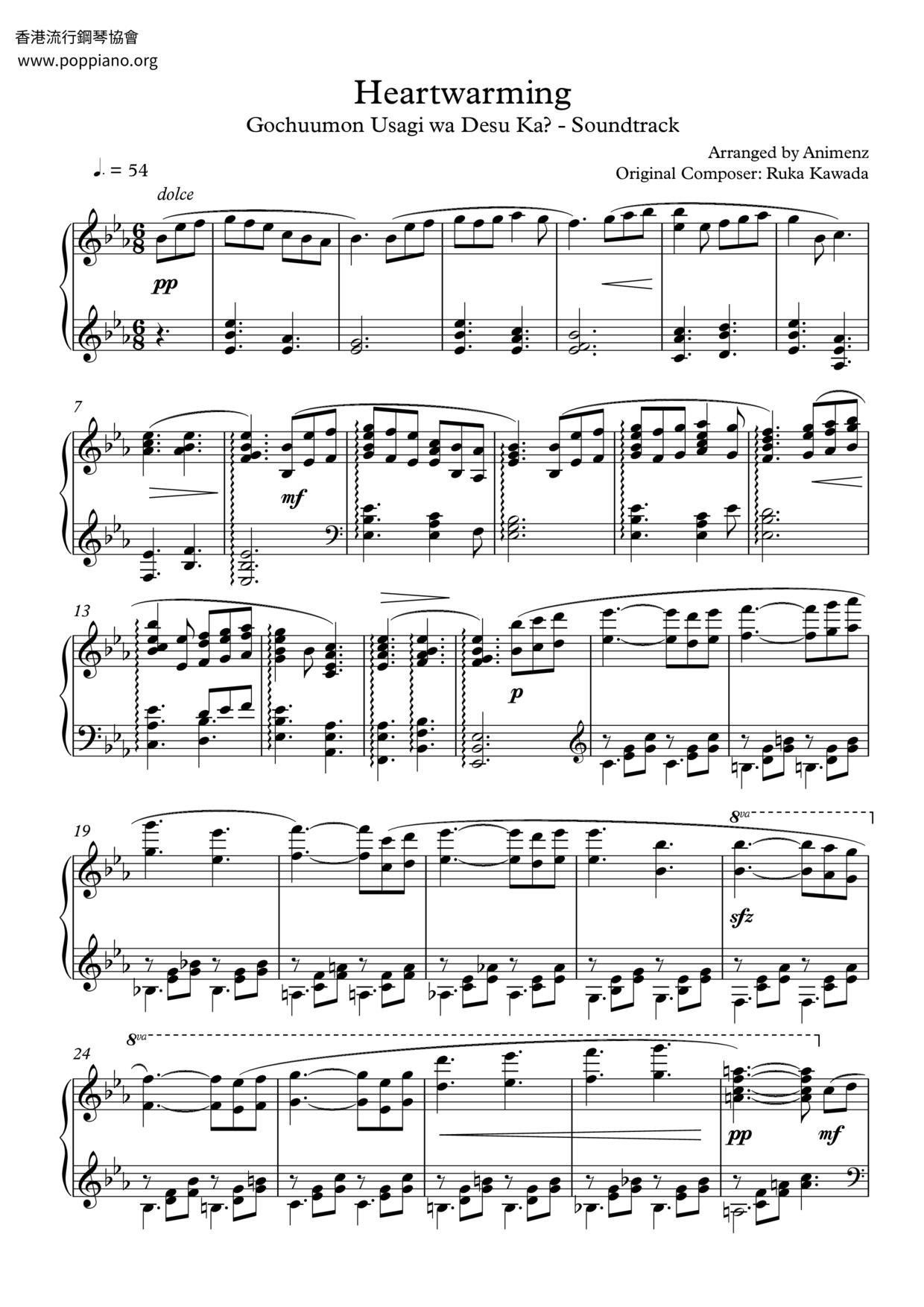 Heartwarming (Zutto Issho Ni) Score