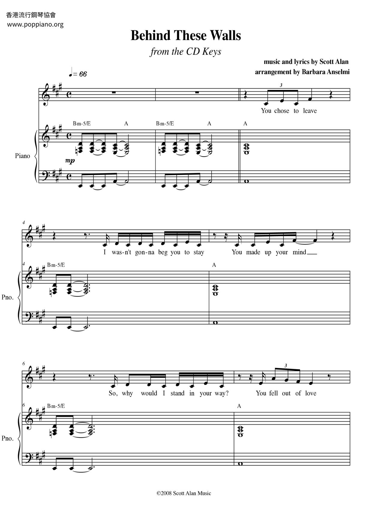 CD Keys - Behind These Walls Score