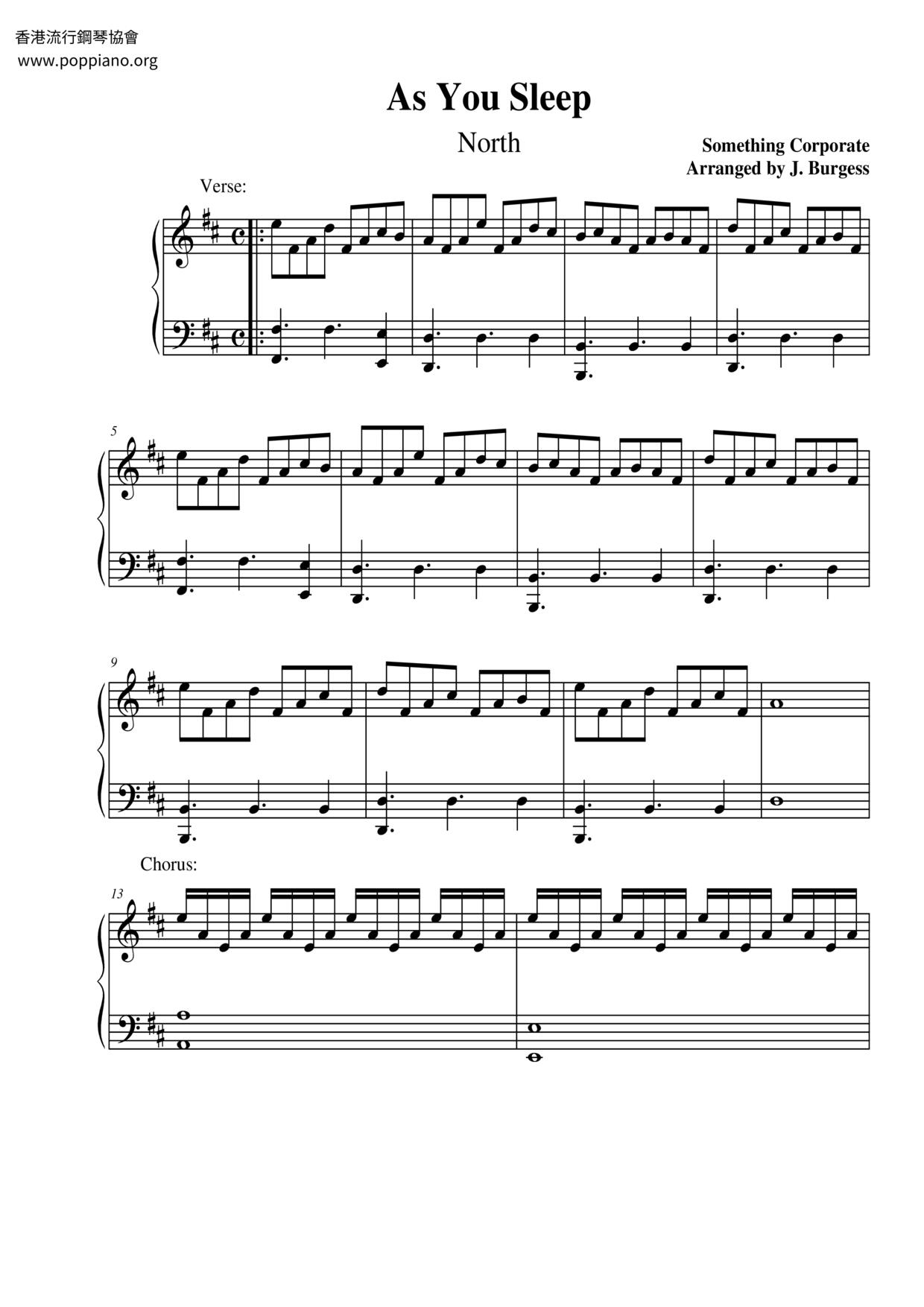 As You Sleep Score