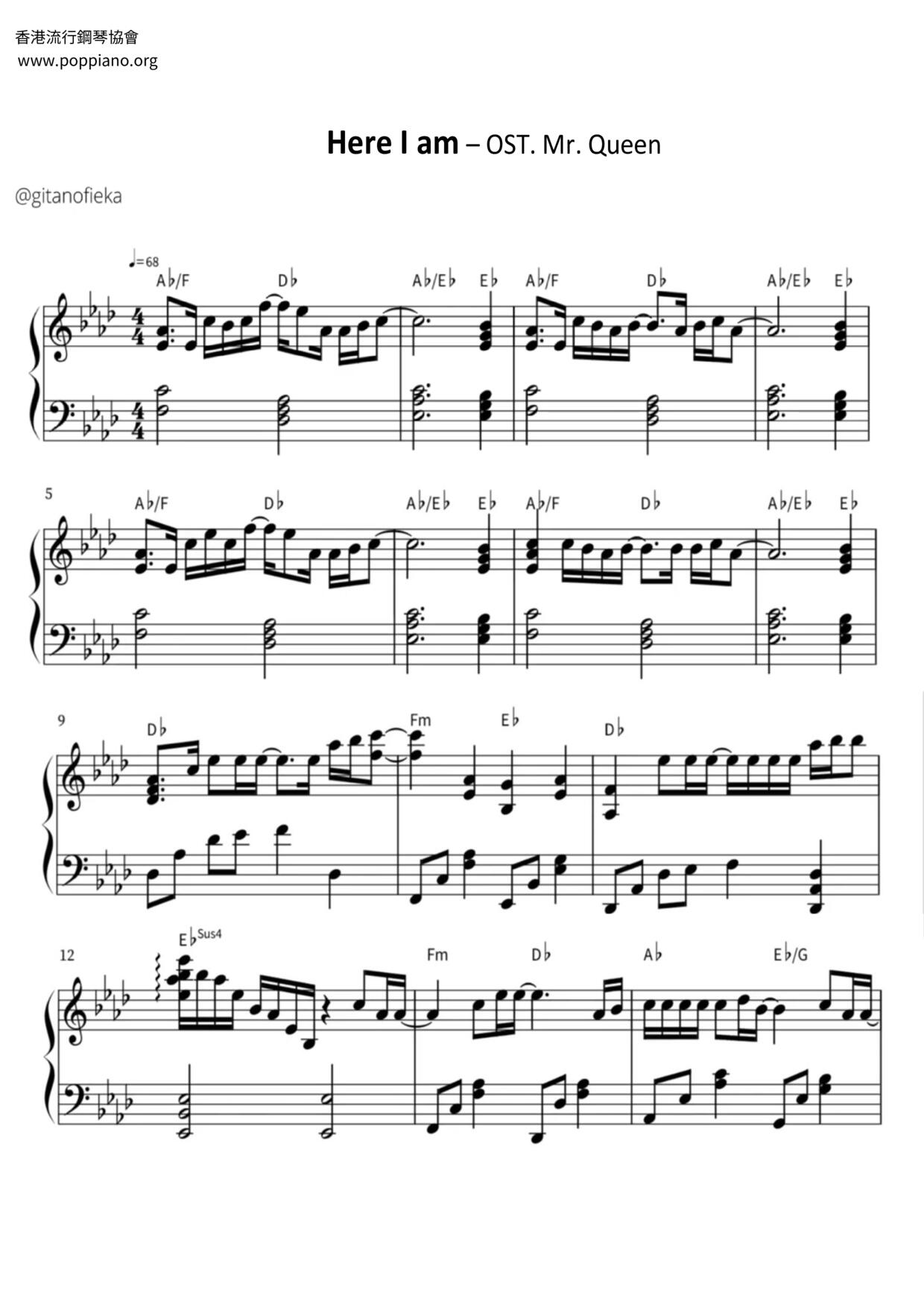 Here I Am Score