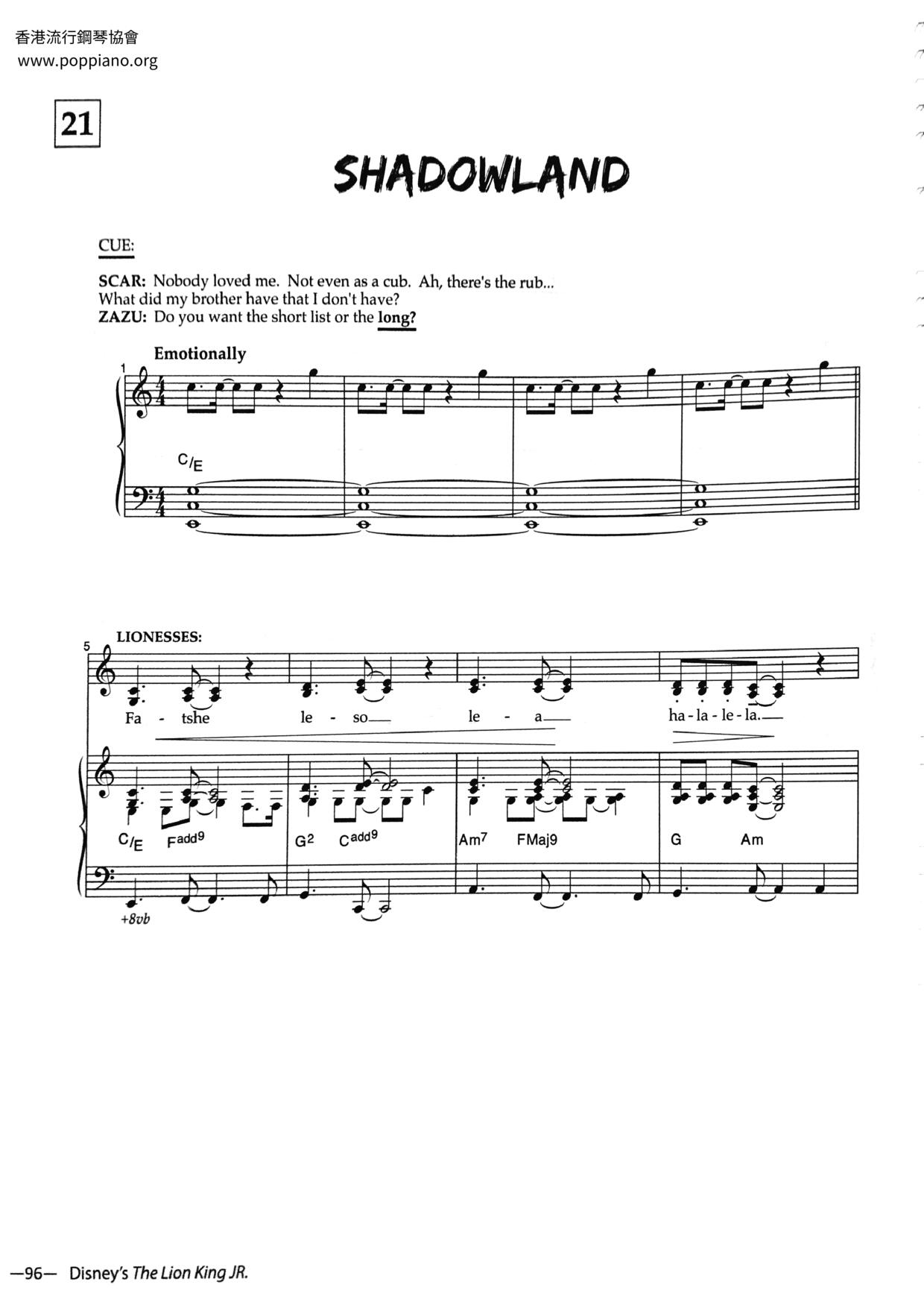 Hans Zimmer The Lion King Shadowland pdf PDF Hans Zimmer The Lion King Shadowland pdf PDF