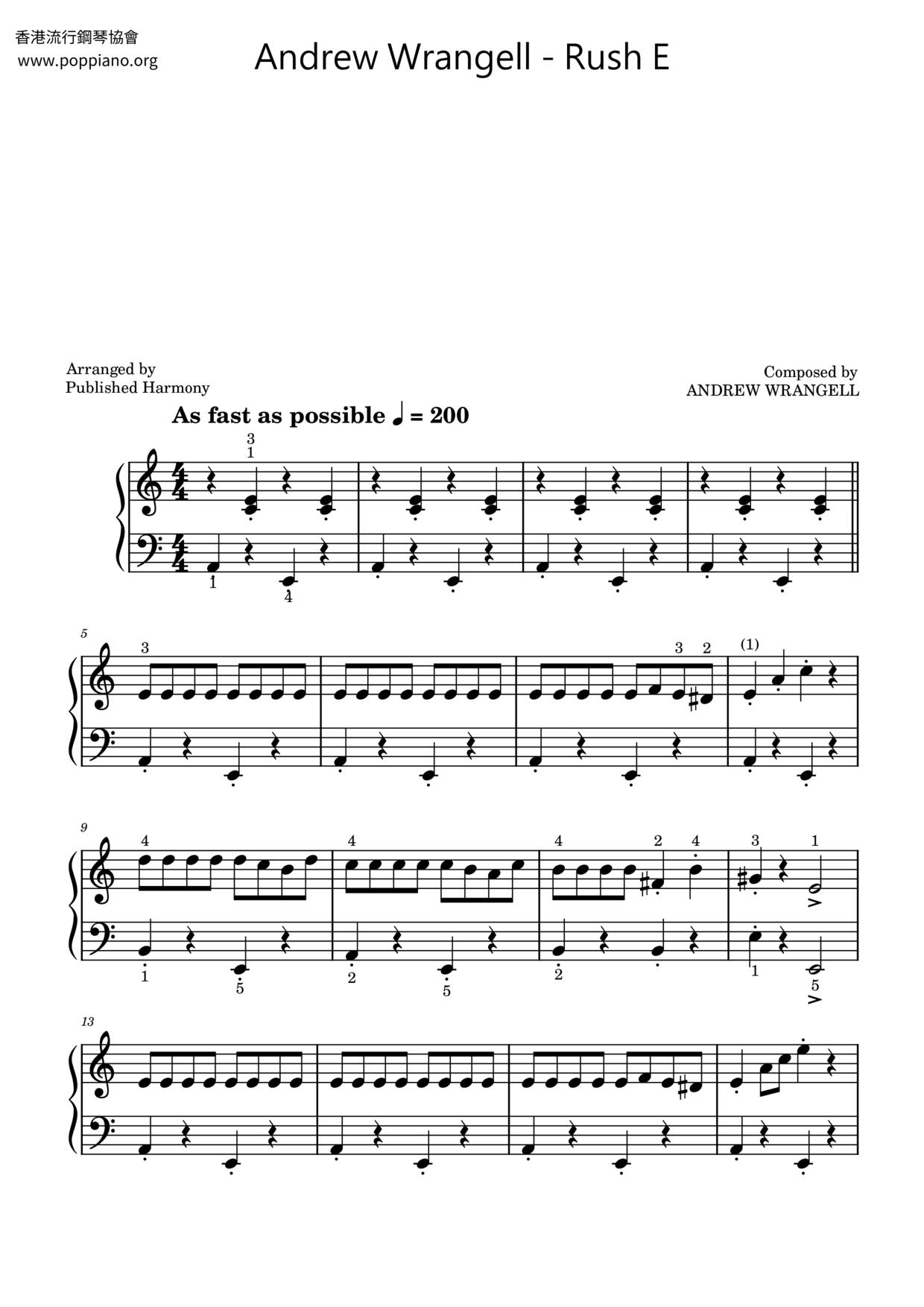 Rush E Score