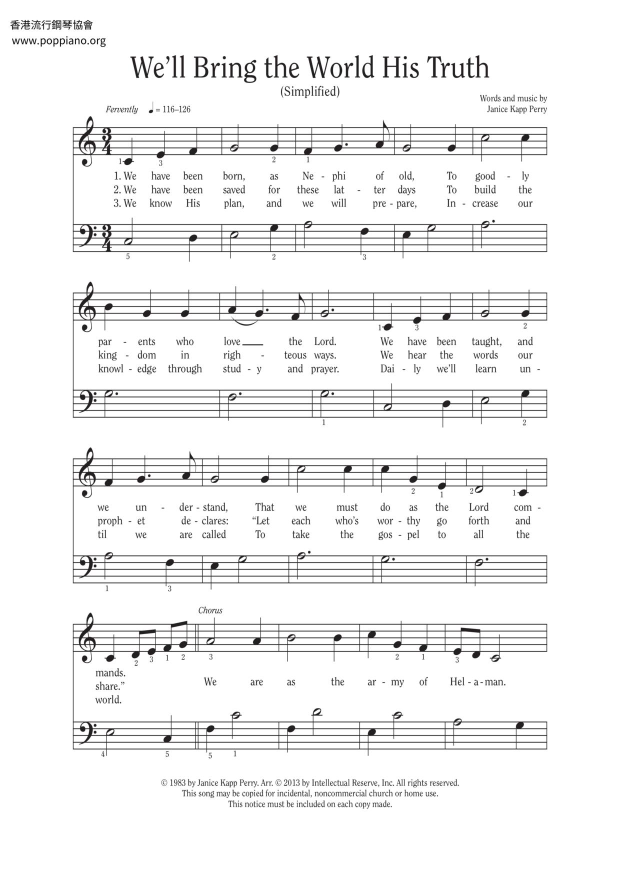 We'll Bring The World His Truth Score