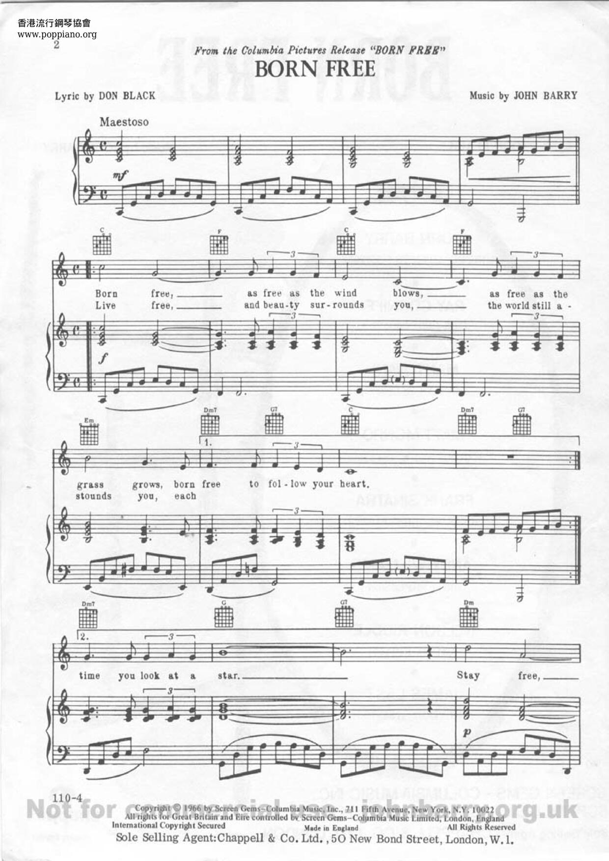 Born Free Score
