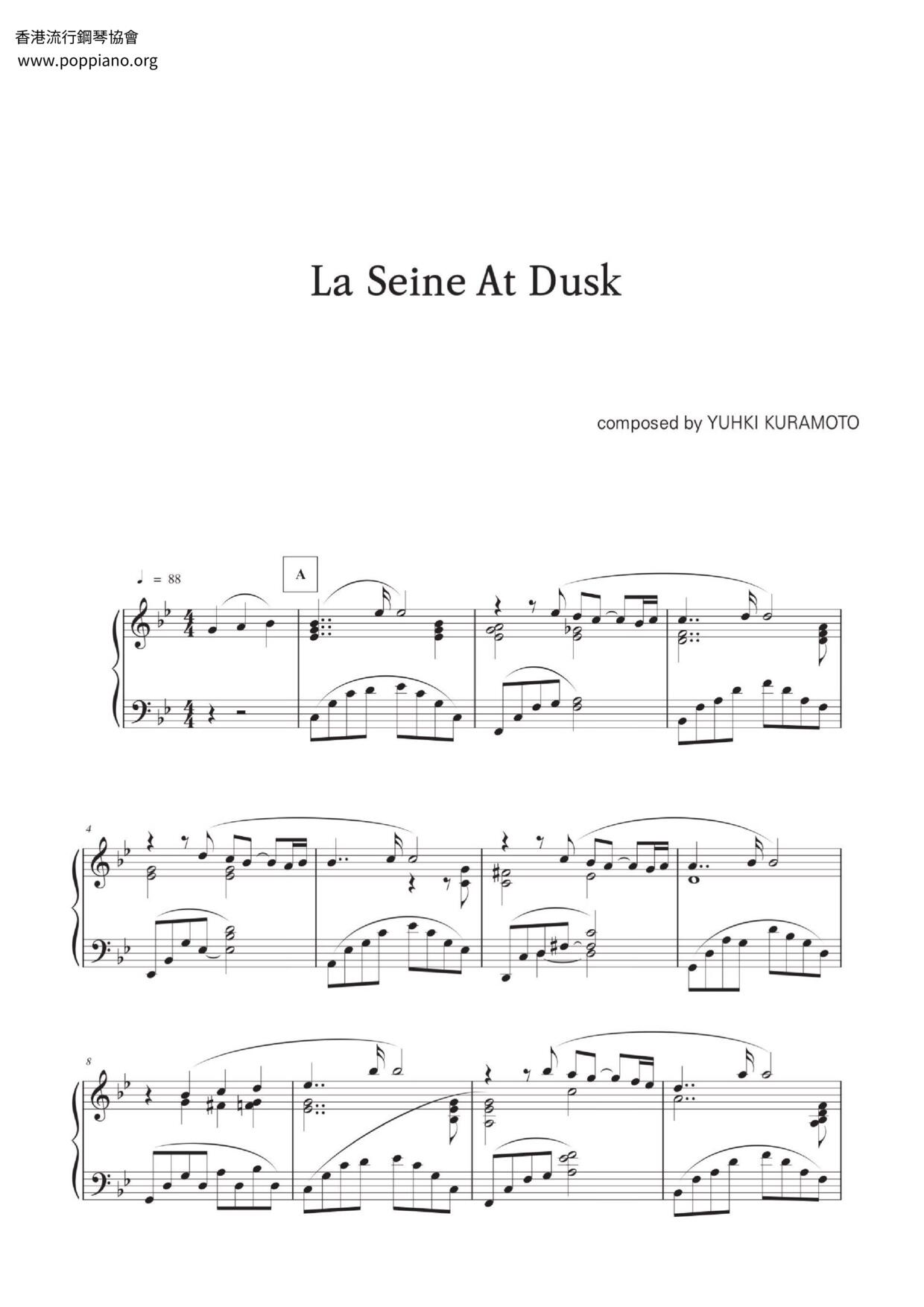 La Seine At Dusk Score