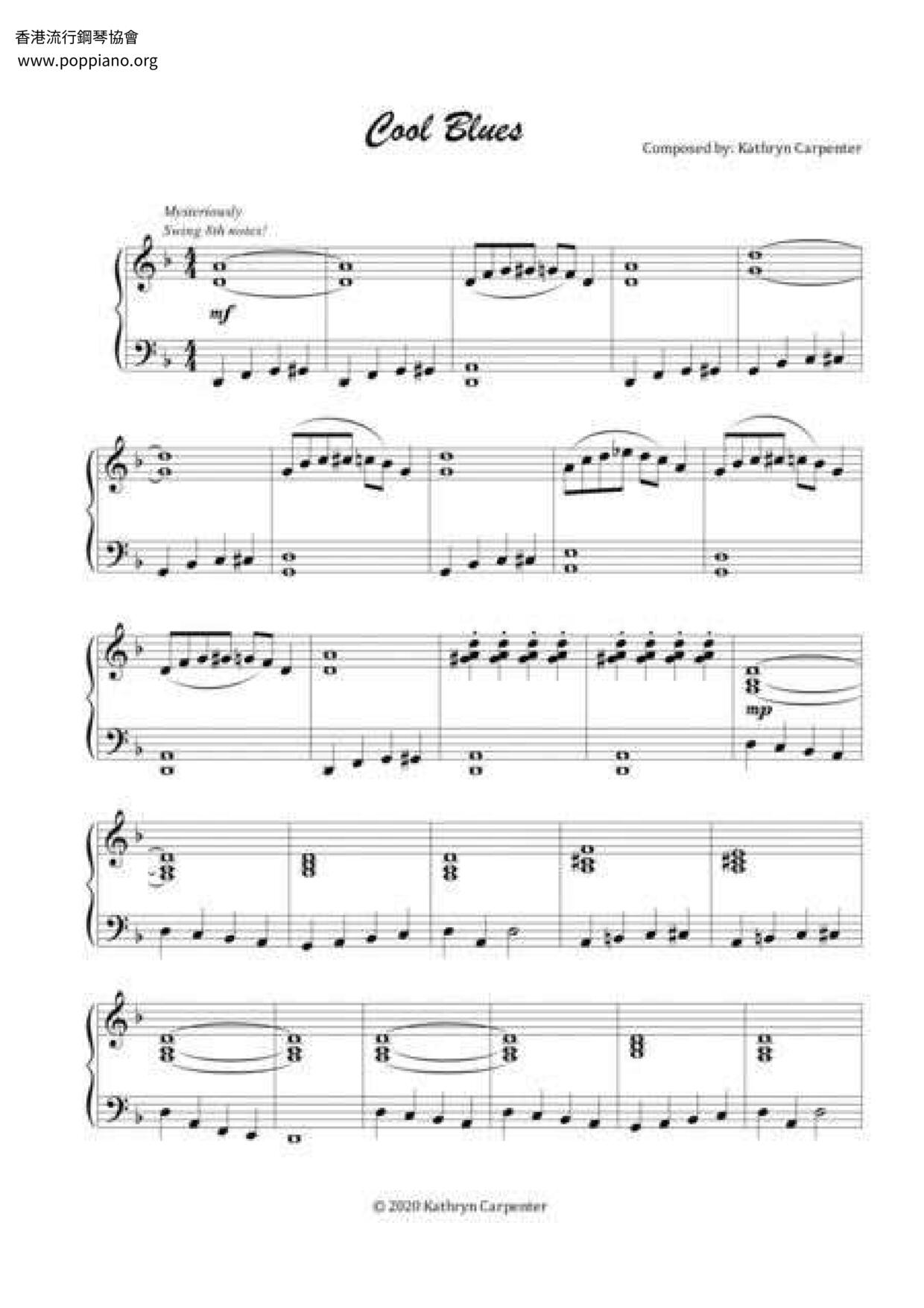 Cool Blues - Kathryn Carpenter Score