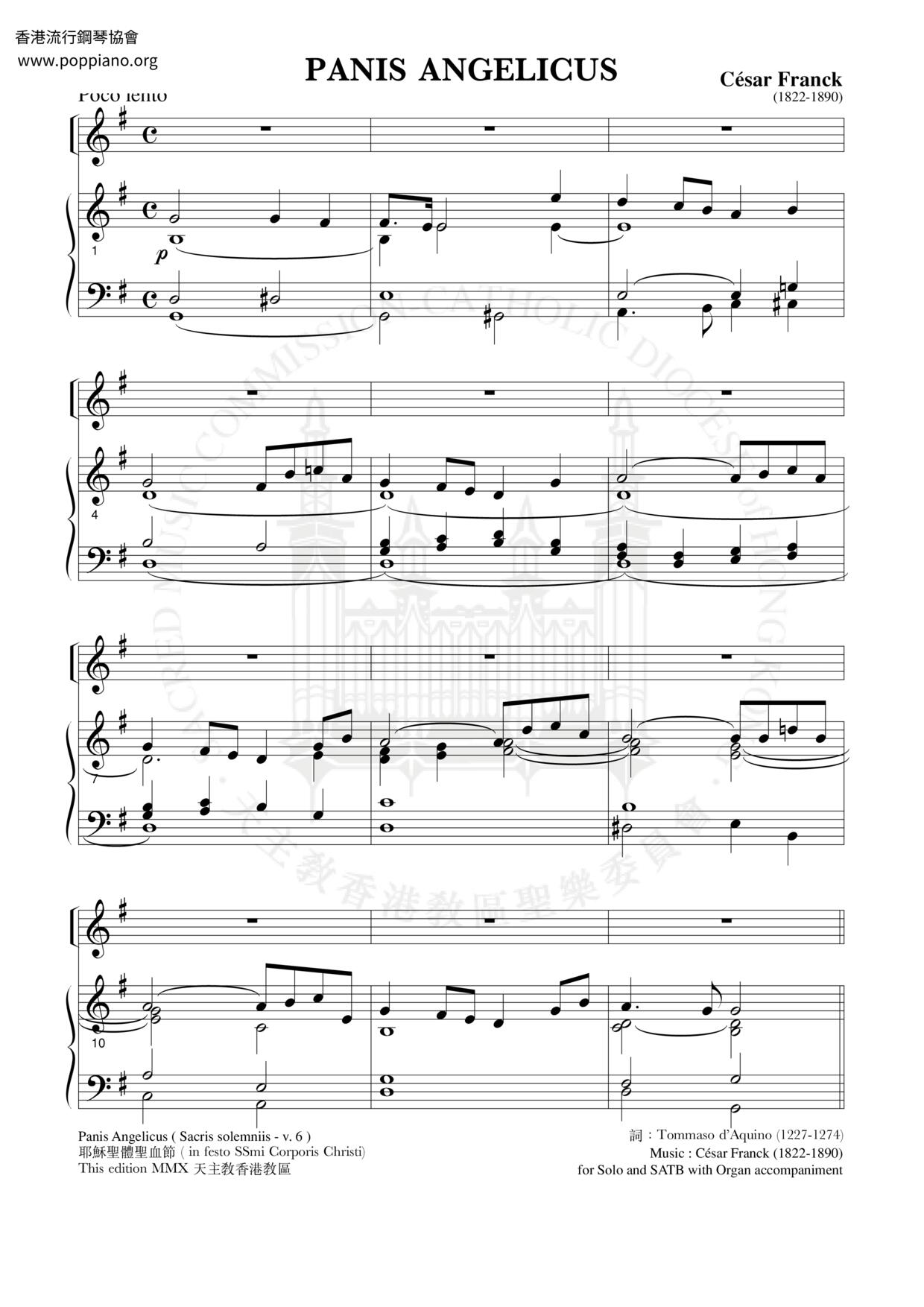 Panis Angelicus Score