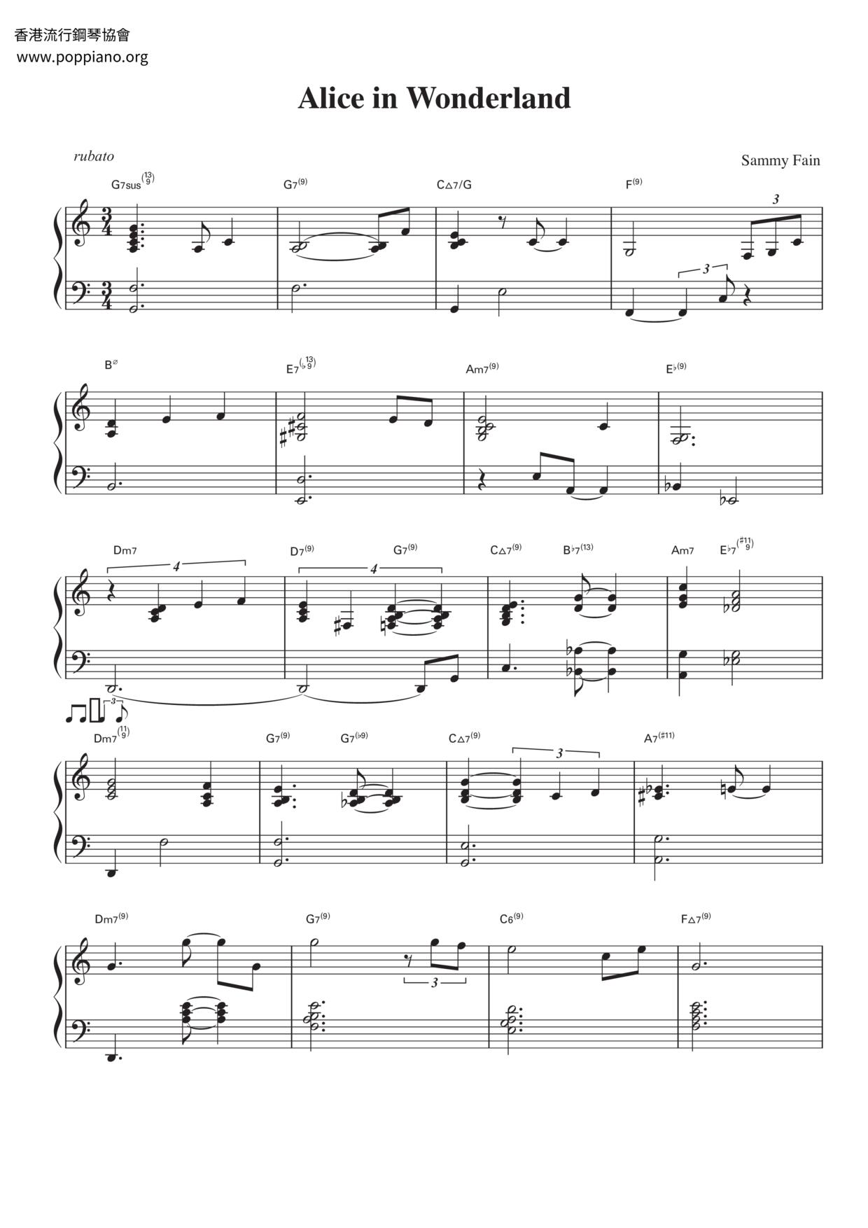 Movie Soundtrack Alice In Wonderland Sheet Music Pdf Free Score Movie Soundtrack Alice In Wonderland Sheet Music Pdf Free Score