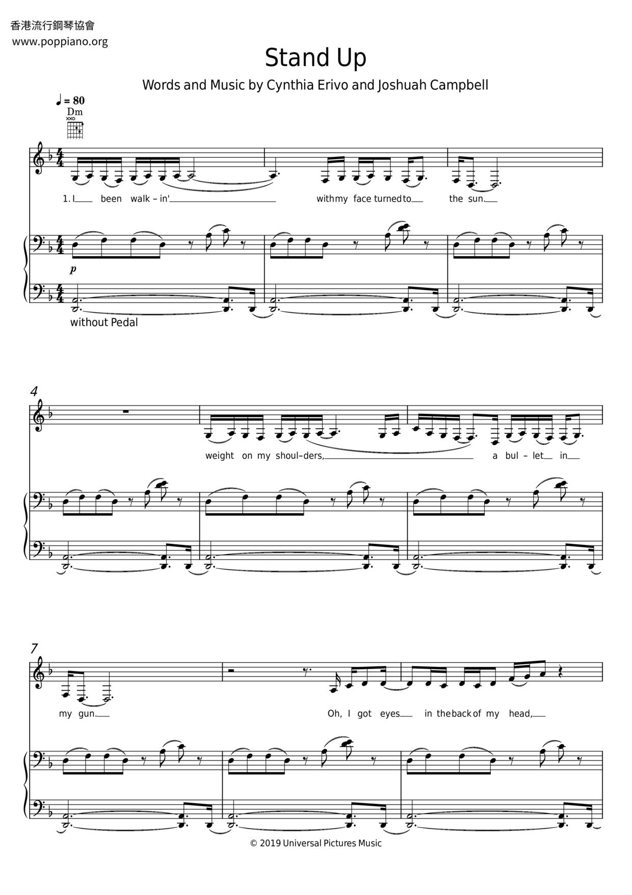 Stand Up (From Harriet) Score