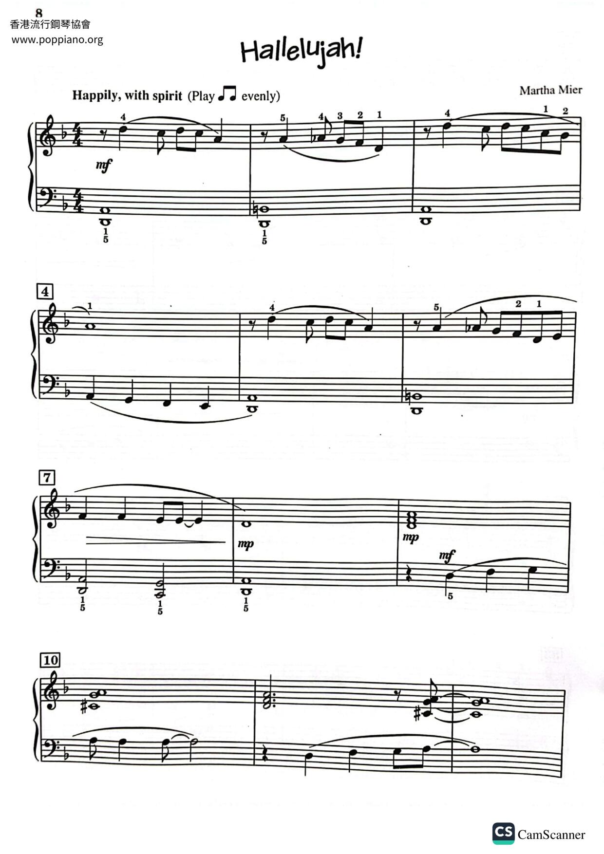 Hallelujah!琴譜