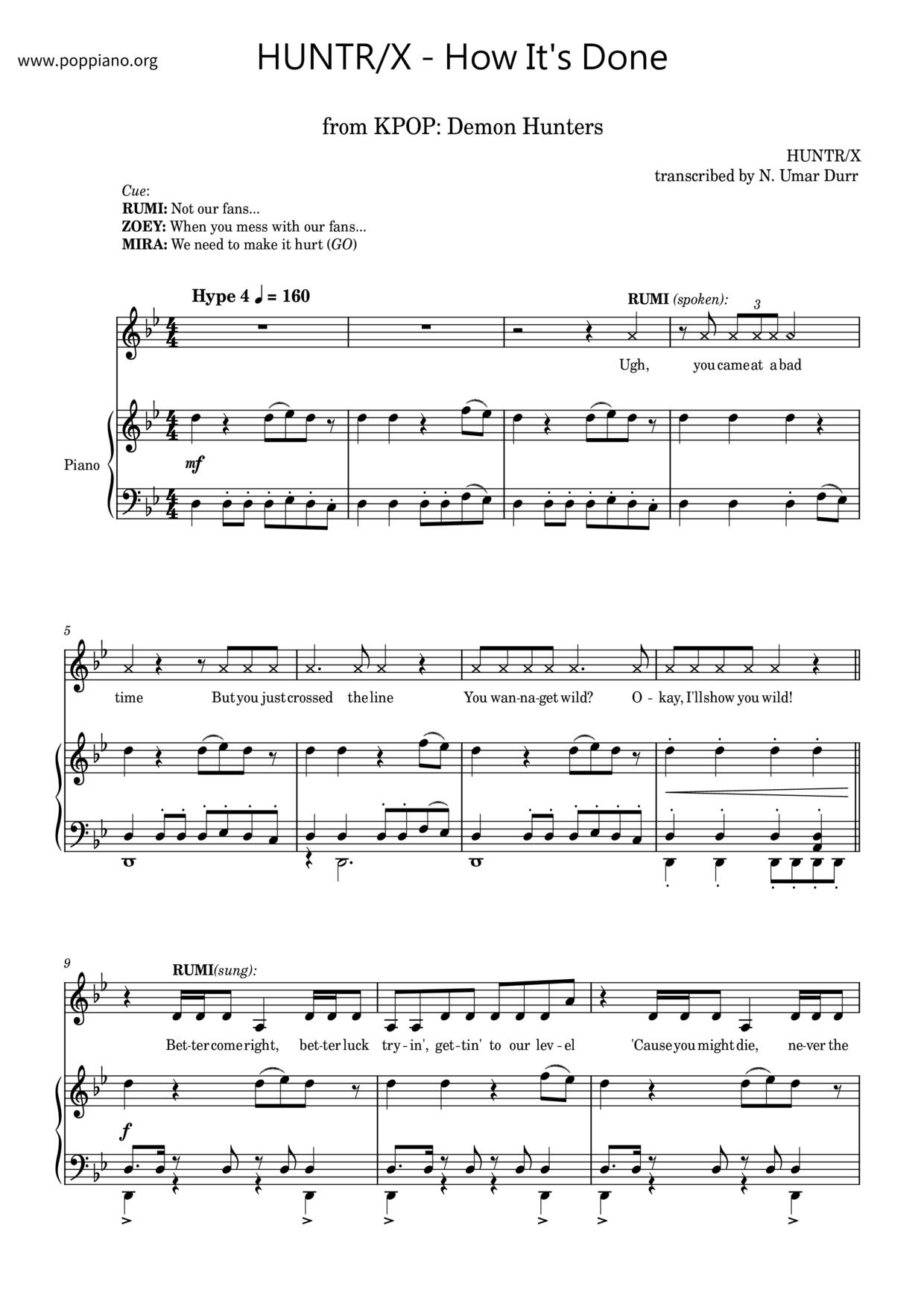 How It's Doneピアノ譜