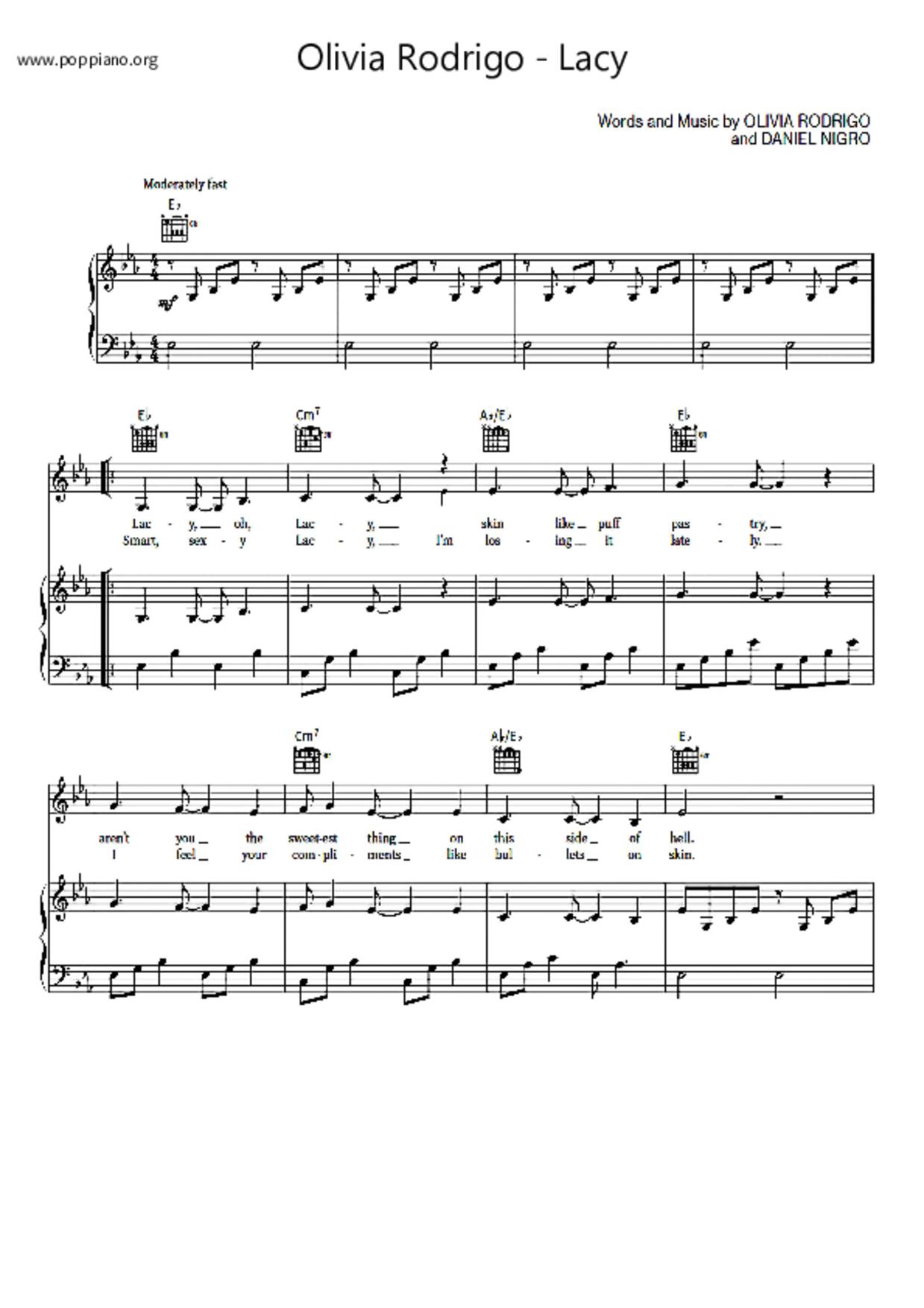 Lacyピアノ譜