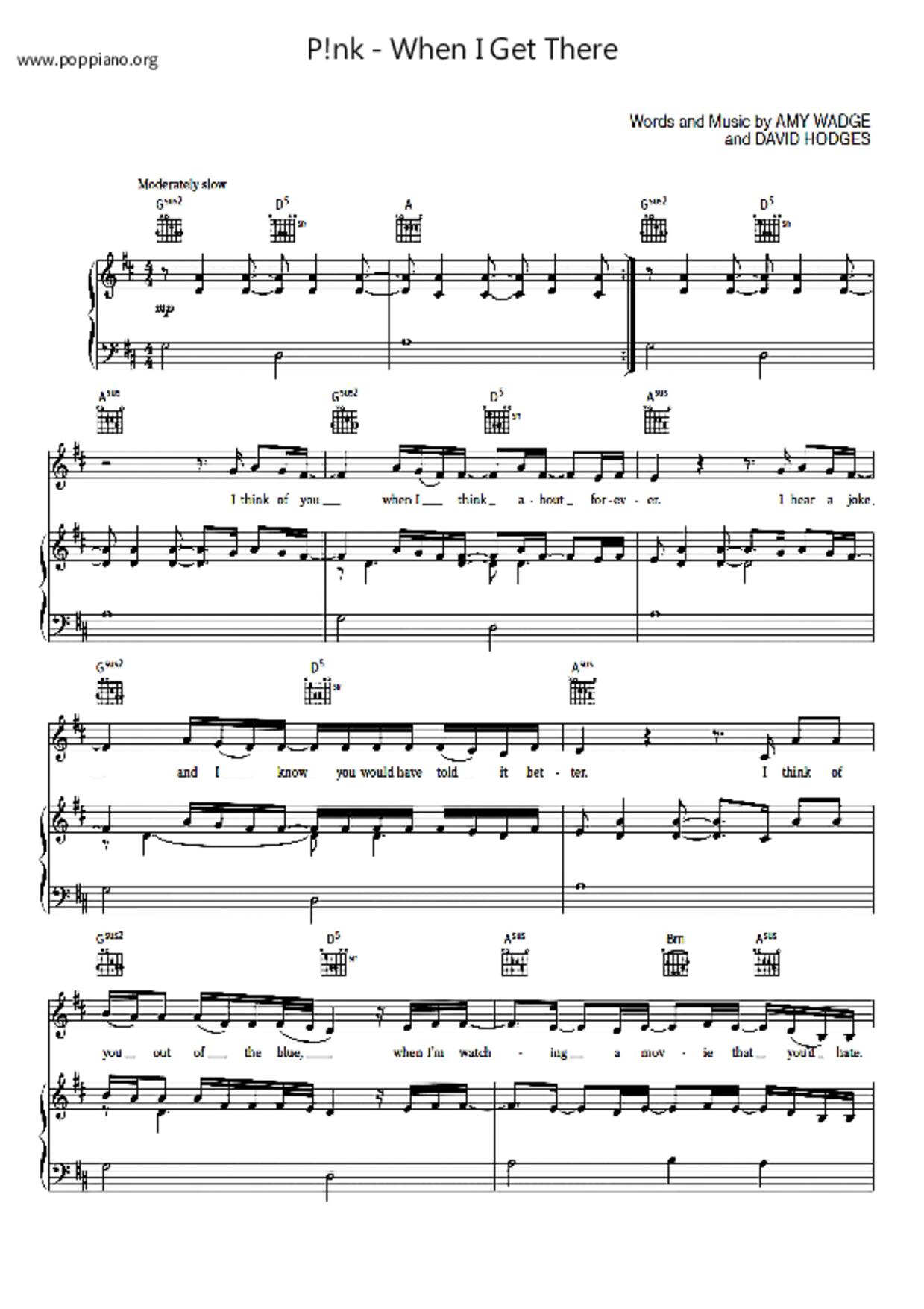 When I Get There琴譜