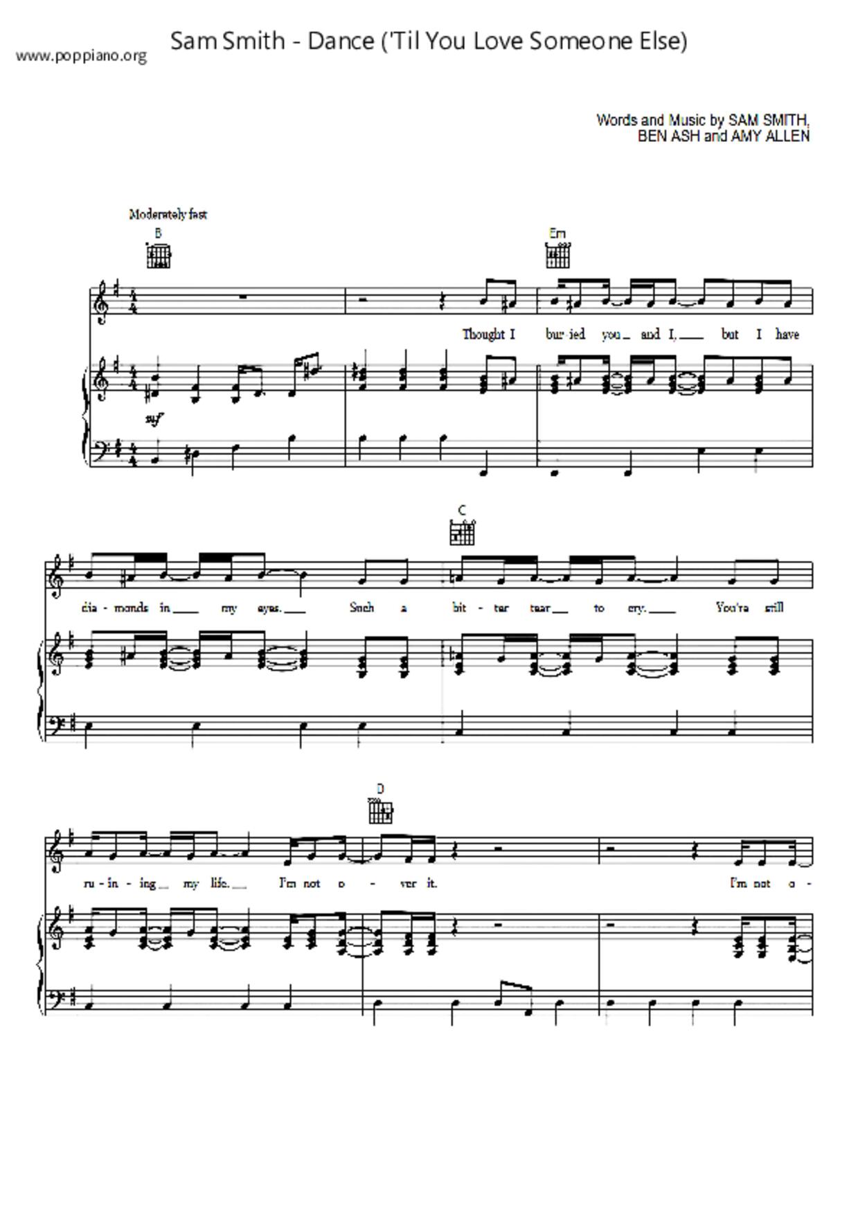 Dance ('Til You Love Someone Else)琴譜