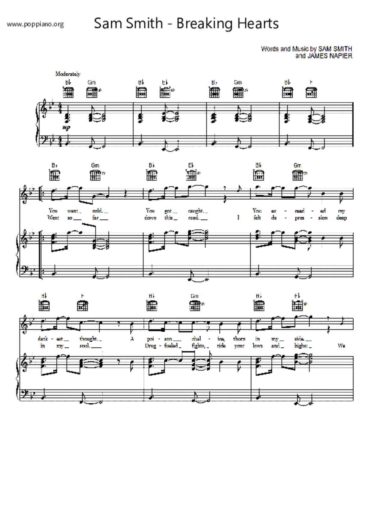 Breaking Hearts琴譜