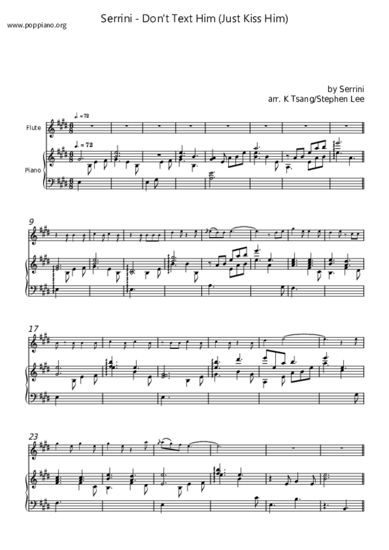 Don't Text Him (Just Kiss Him)琴譜