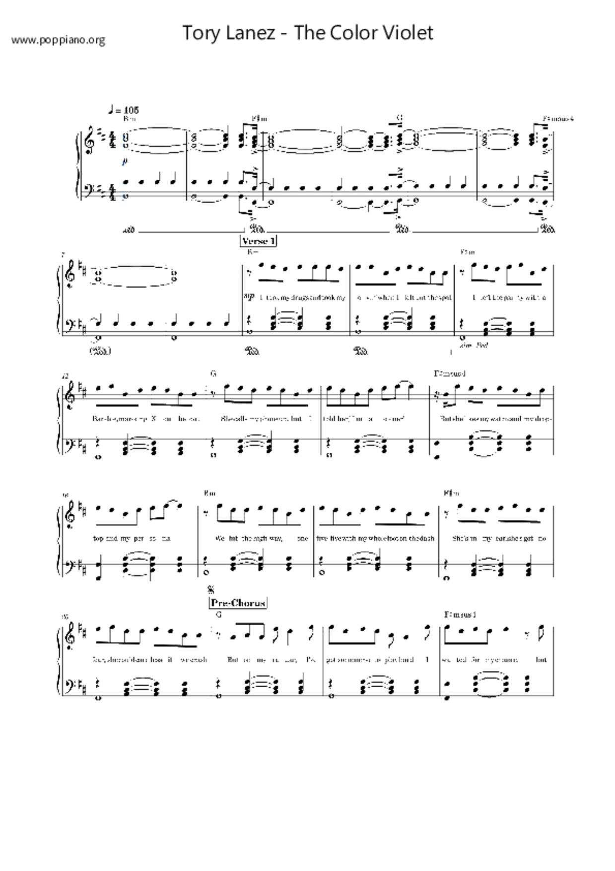 The Color Violet琴譜