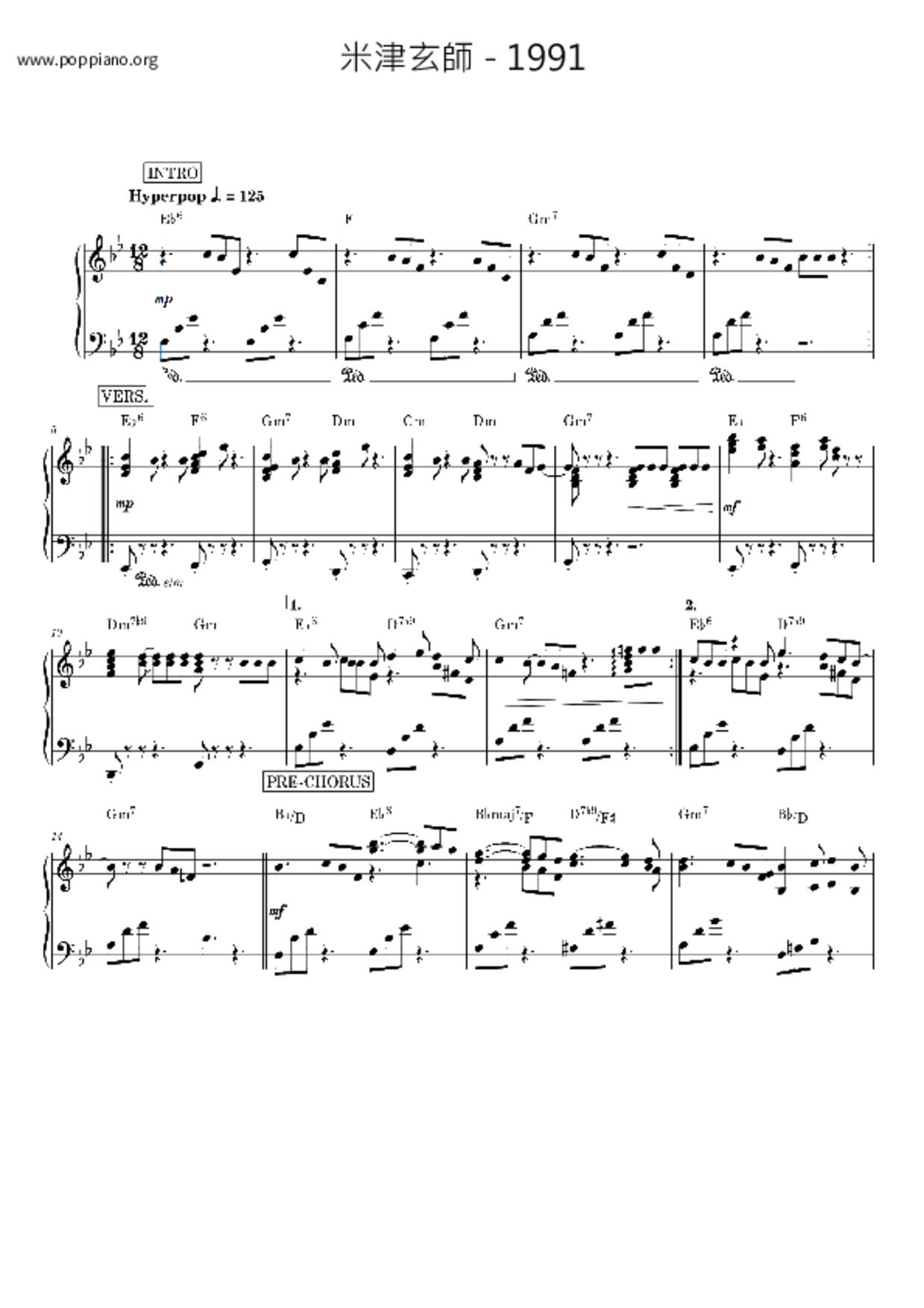 1991琴譜